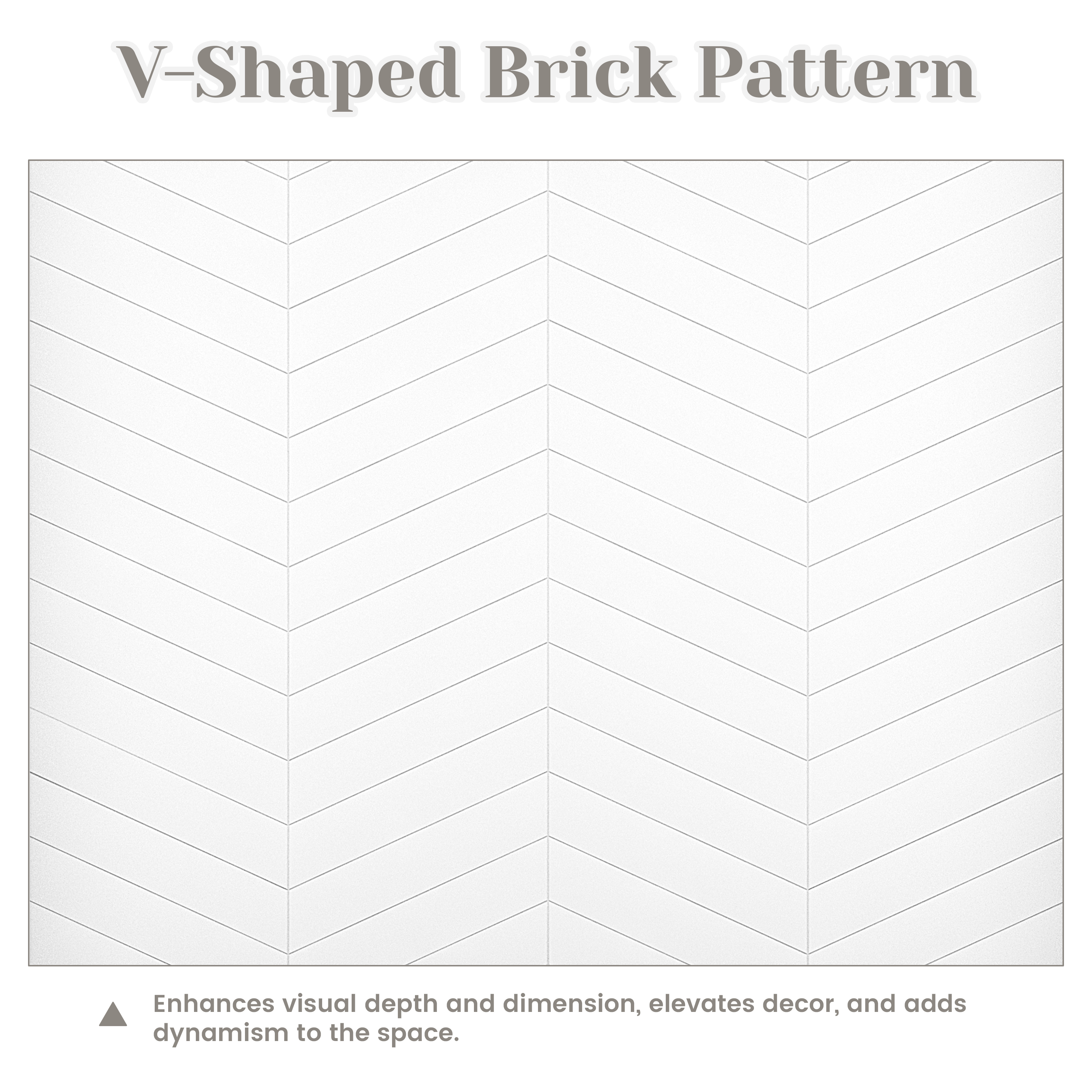 V-Shaped Herringbone SMC Shower Wall Panels with Waterproof & Easy Install