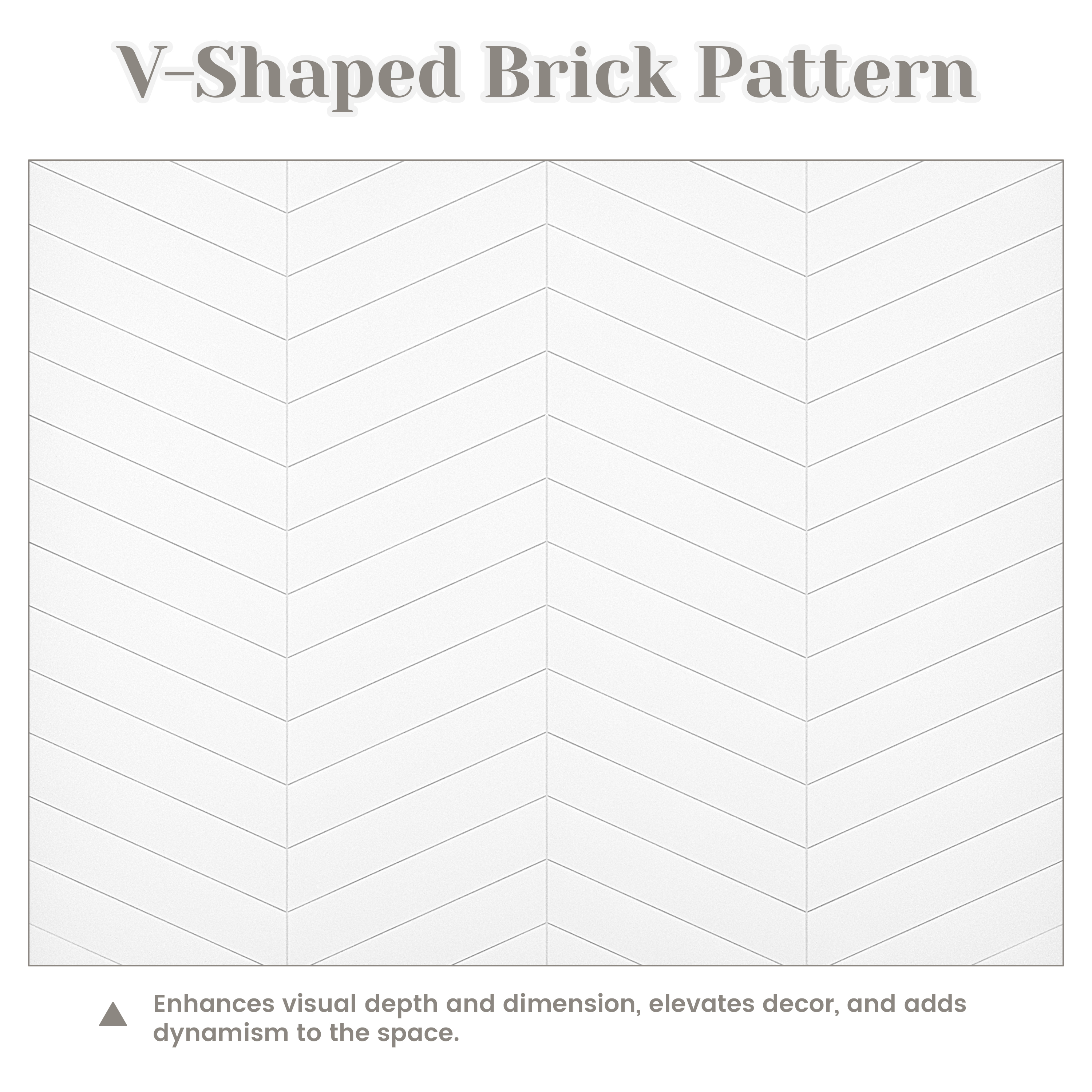 V-Shaped Herringbone SMC Shower Wall Panels with Waterproof & Easy Install