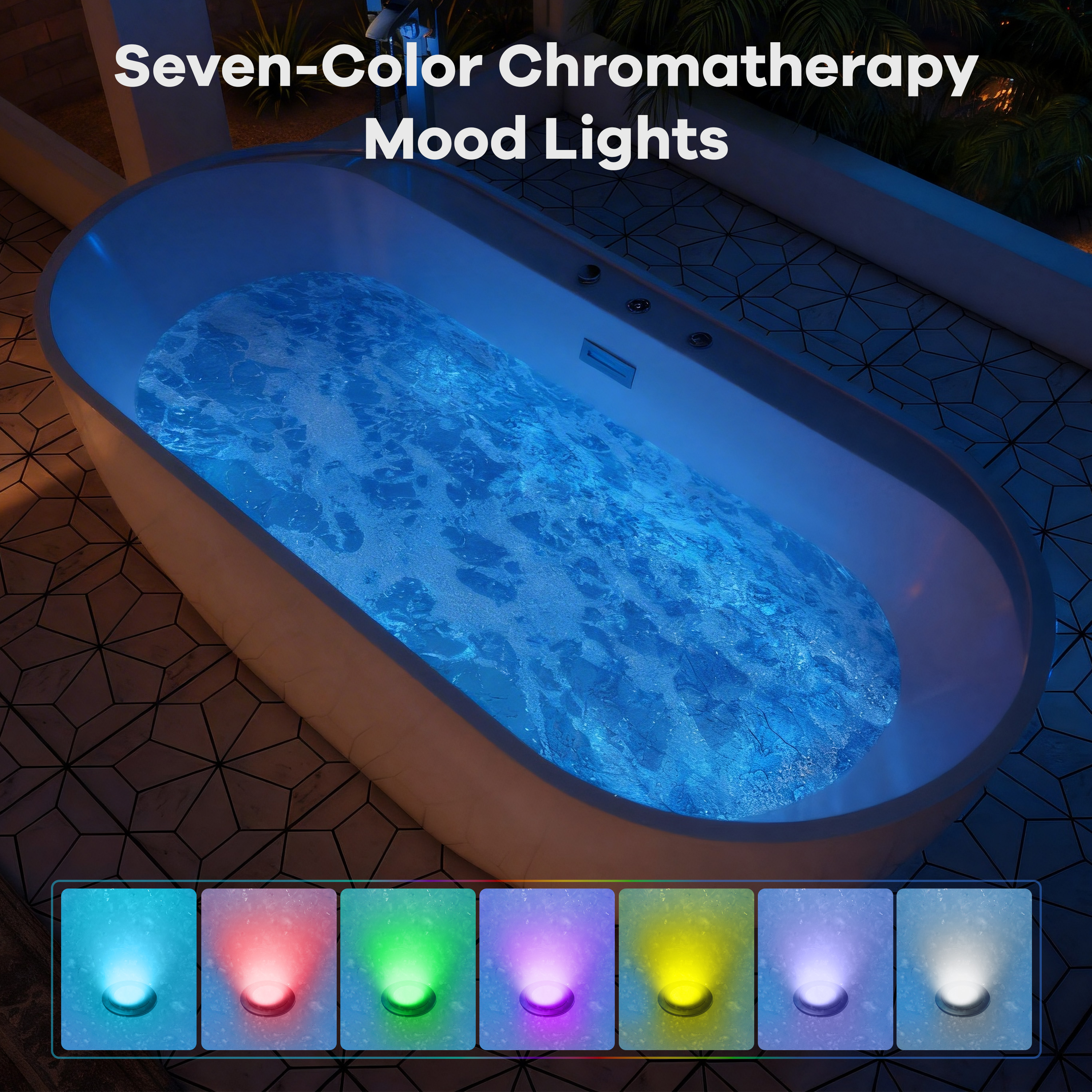 67" Whirlpool and Air Massage Bathtub with Adjustable Air Blower, 6 Hydro Jets & 8 Bubble Jets