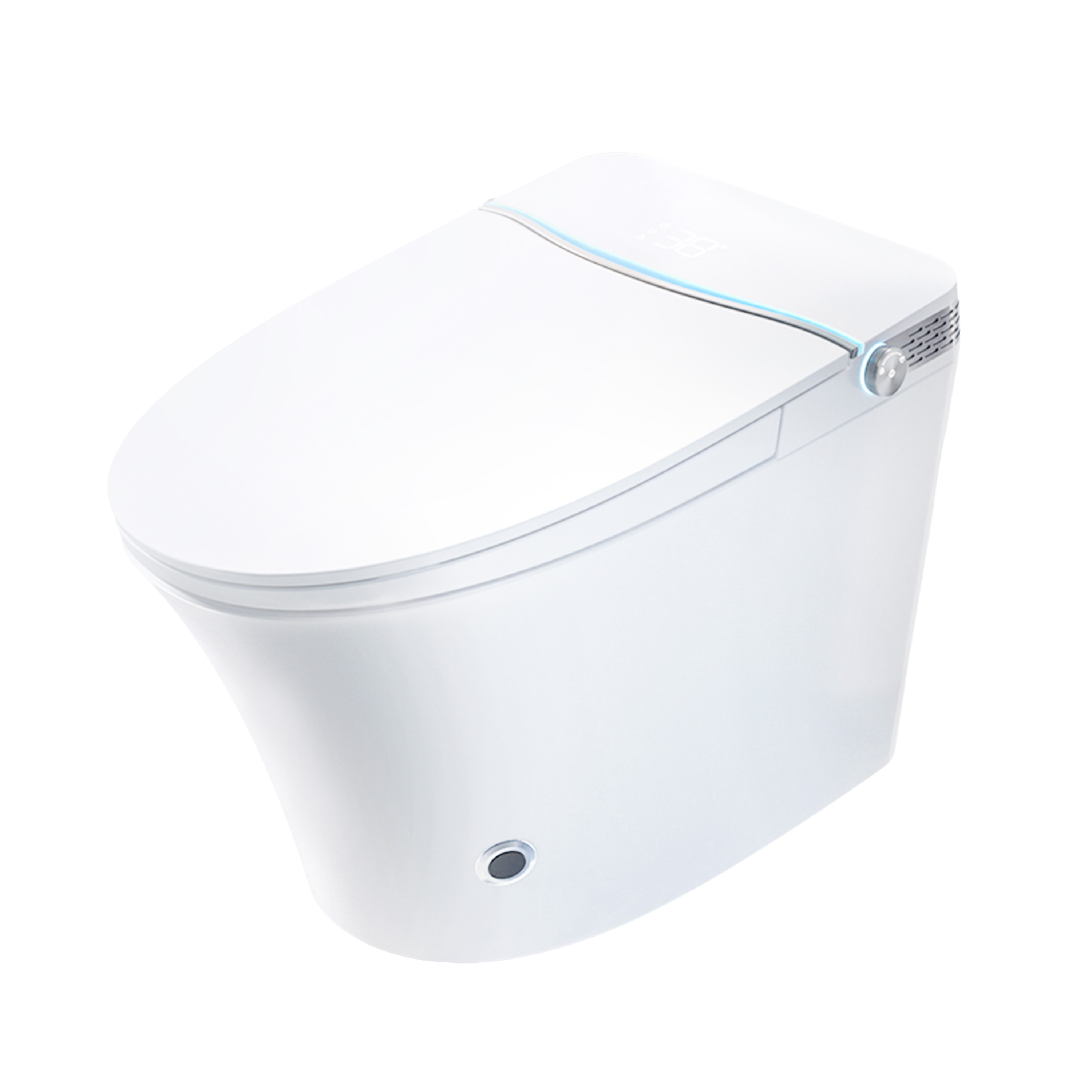 Mordern One-piece Elongated Smart Bidet Toilet with Digital Display, Auto Lid, Heated Seat & Dual Flush