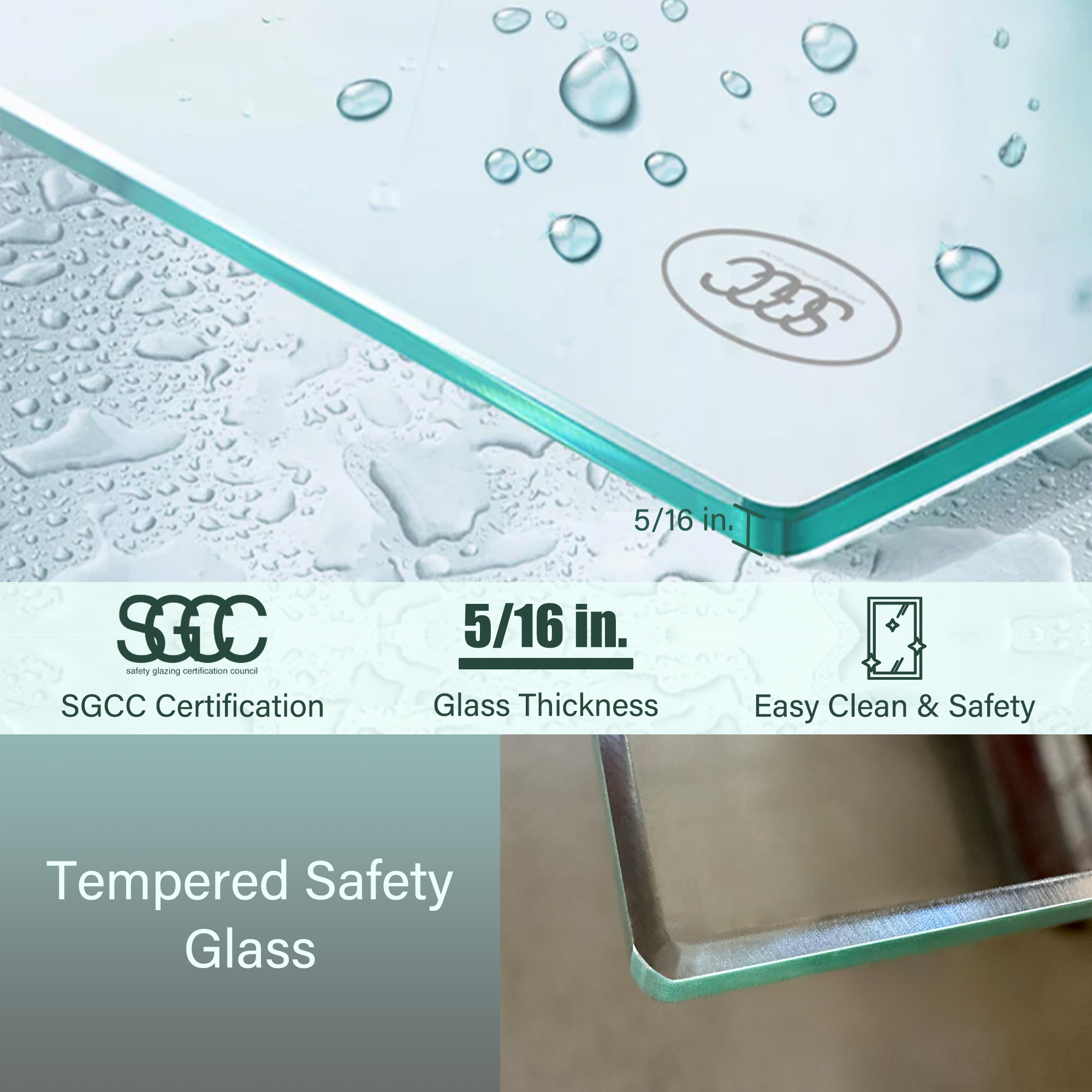 48"x76" Double Sliding Frameless Shower Door in Matte Black/Brushed Nickel/Chrome, Tempered Safety Glass and Reversible Installation