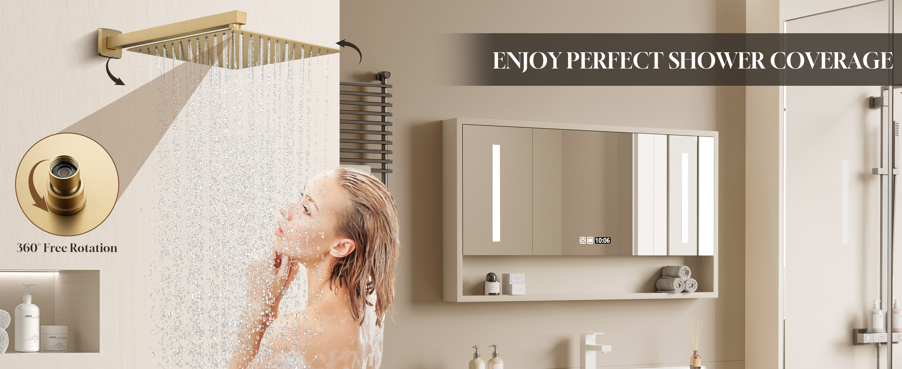 Shower System with 6 Body Jets