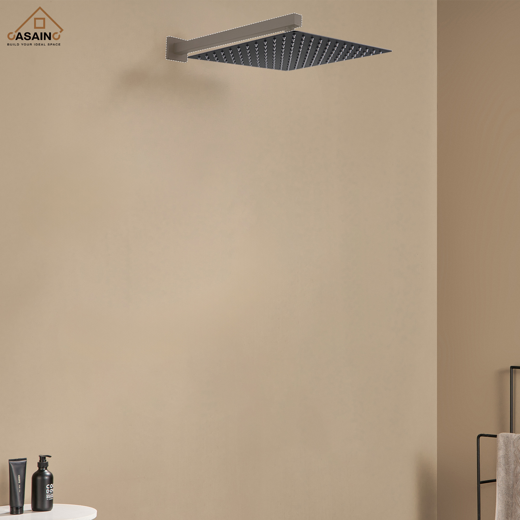 10"/12" Rain Shower Head Stainless Steel Square Showerhead