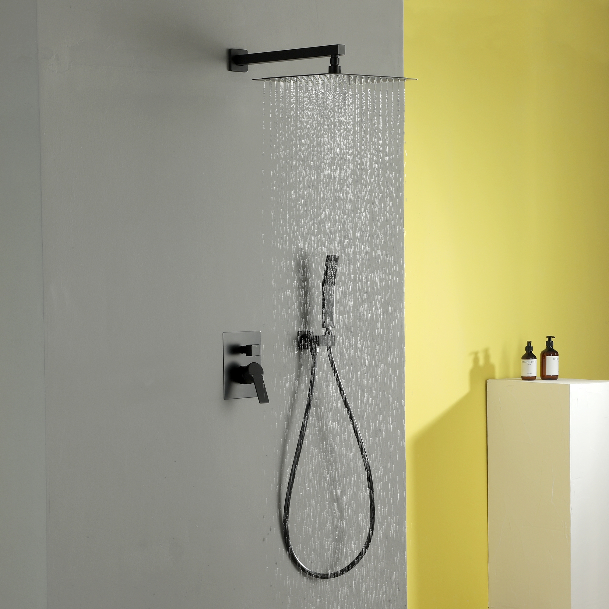 10-inch/12inch Rainfall Shower System With Hand Shower & Pressure-Balanced Valve