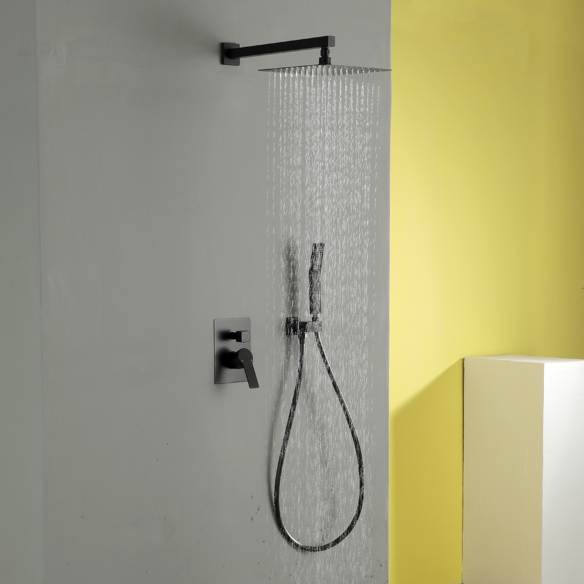 10-inch/12inch Rainfall Shower System With Hand Shower & Pressure-Balanced Valve