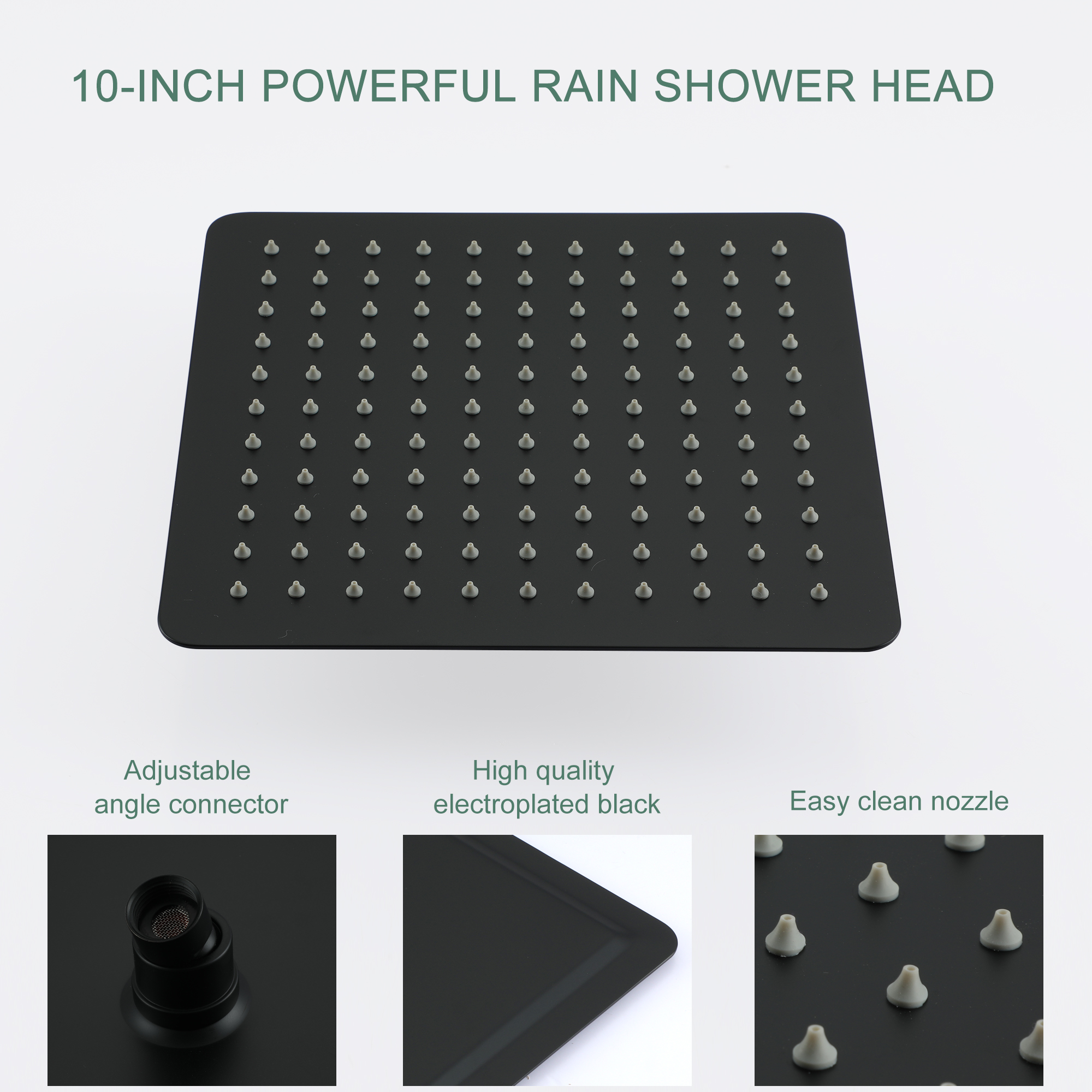 10-inch/12inch Rainfall Shower System With Hand Shower & Pressure-Balanced Valve