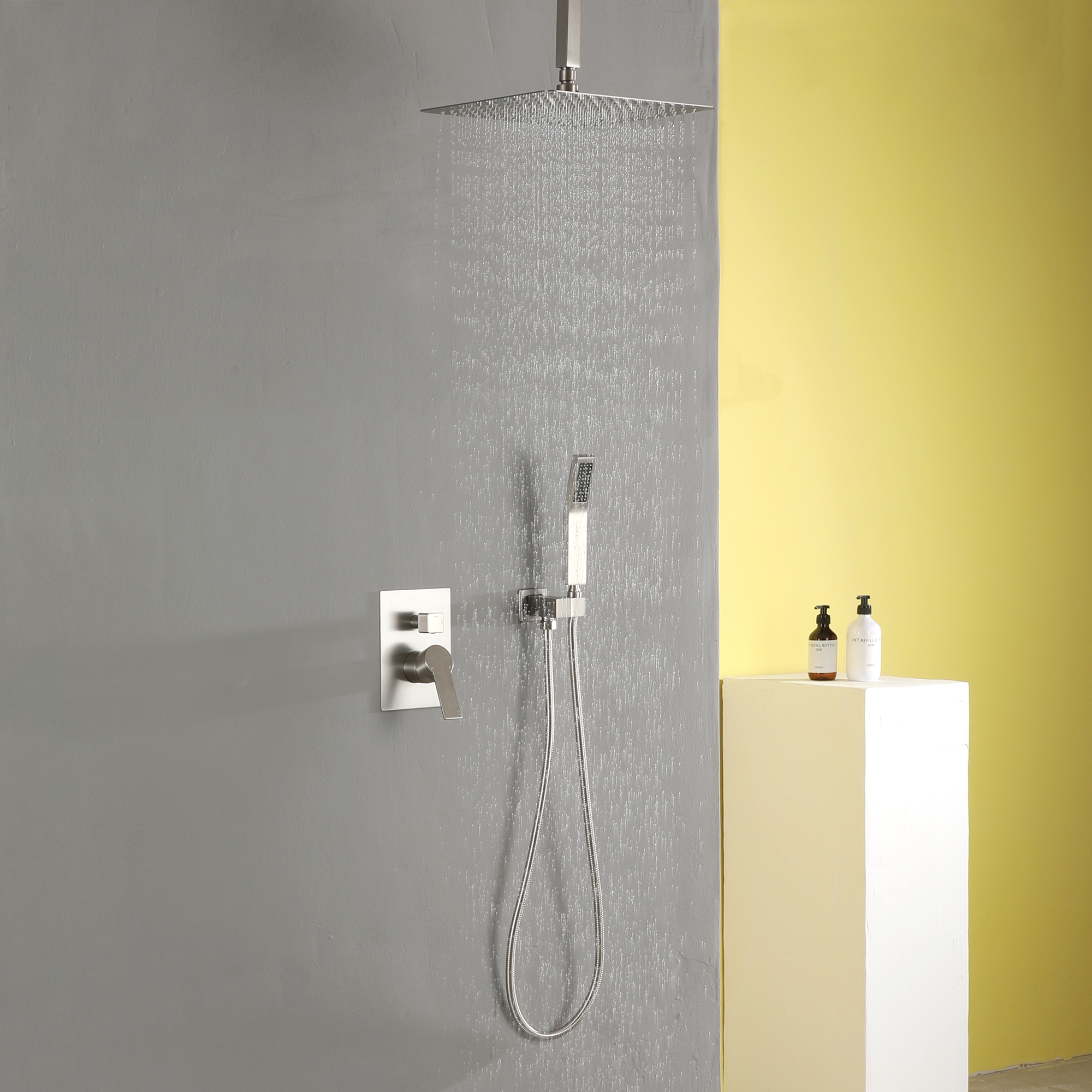 10-inch/12inch Rainfall Shower System With Hand Shower & Pressure-Balanced Valve
