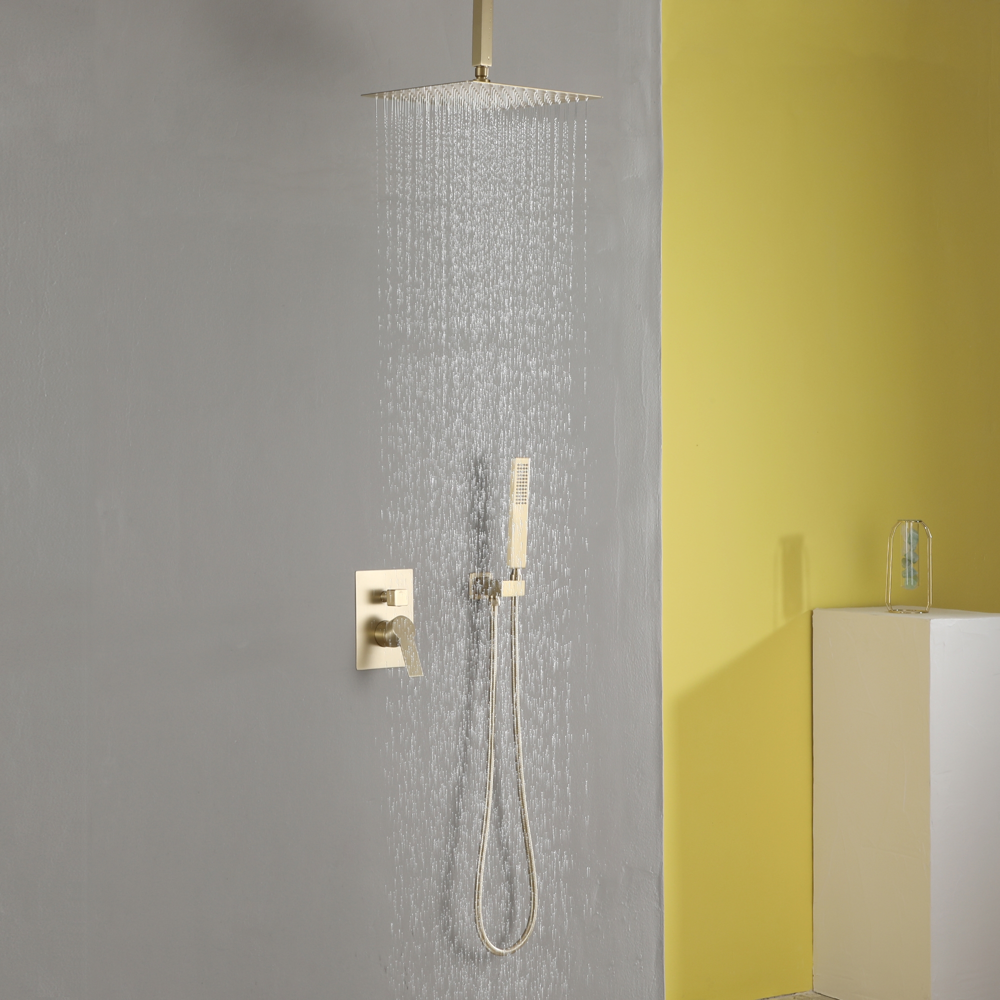 10-inch/12inch Rainfall Shower System With Hand Shower & Pressure-Balanced Valve