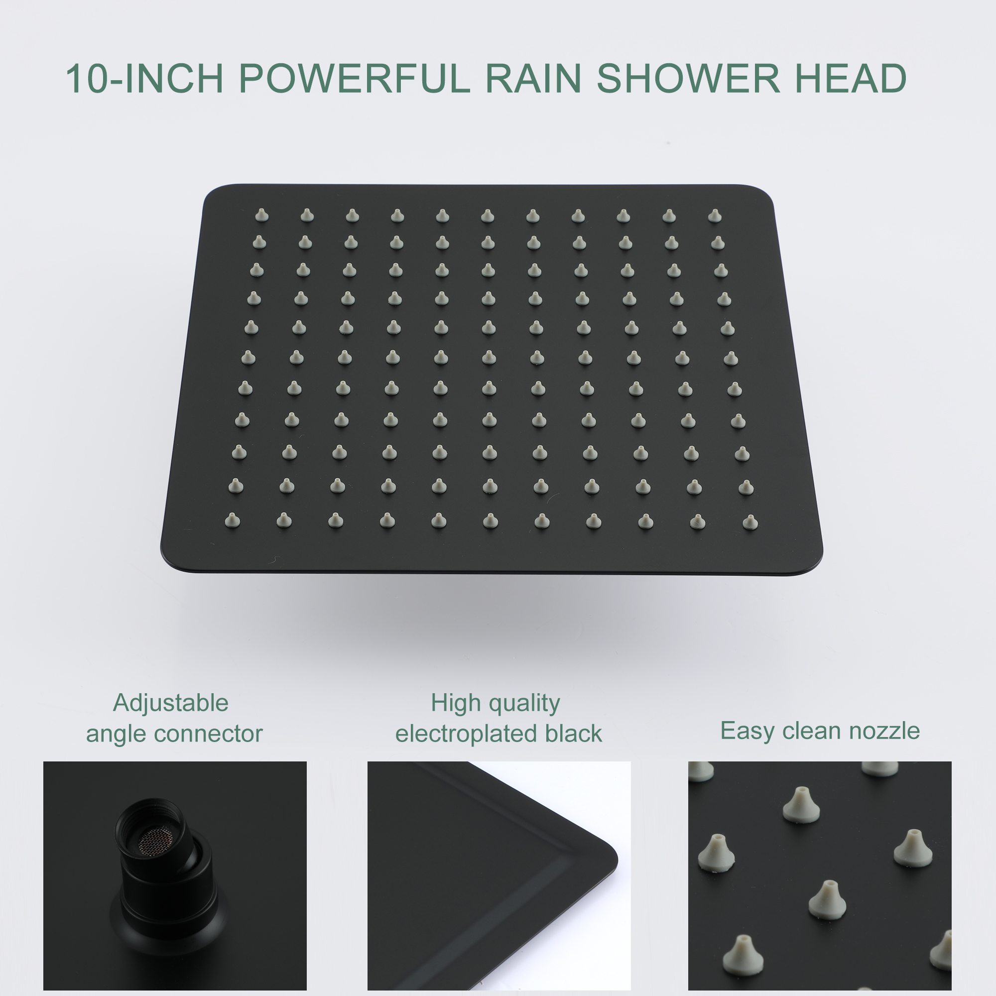 10-inch/12inch Rainfall Shower System With Hand Shower & Pressure-Balanced Valve