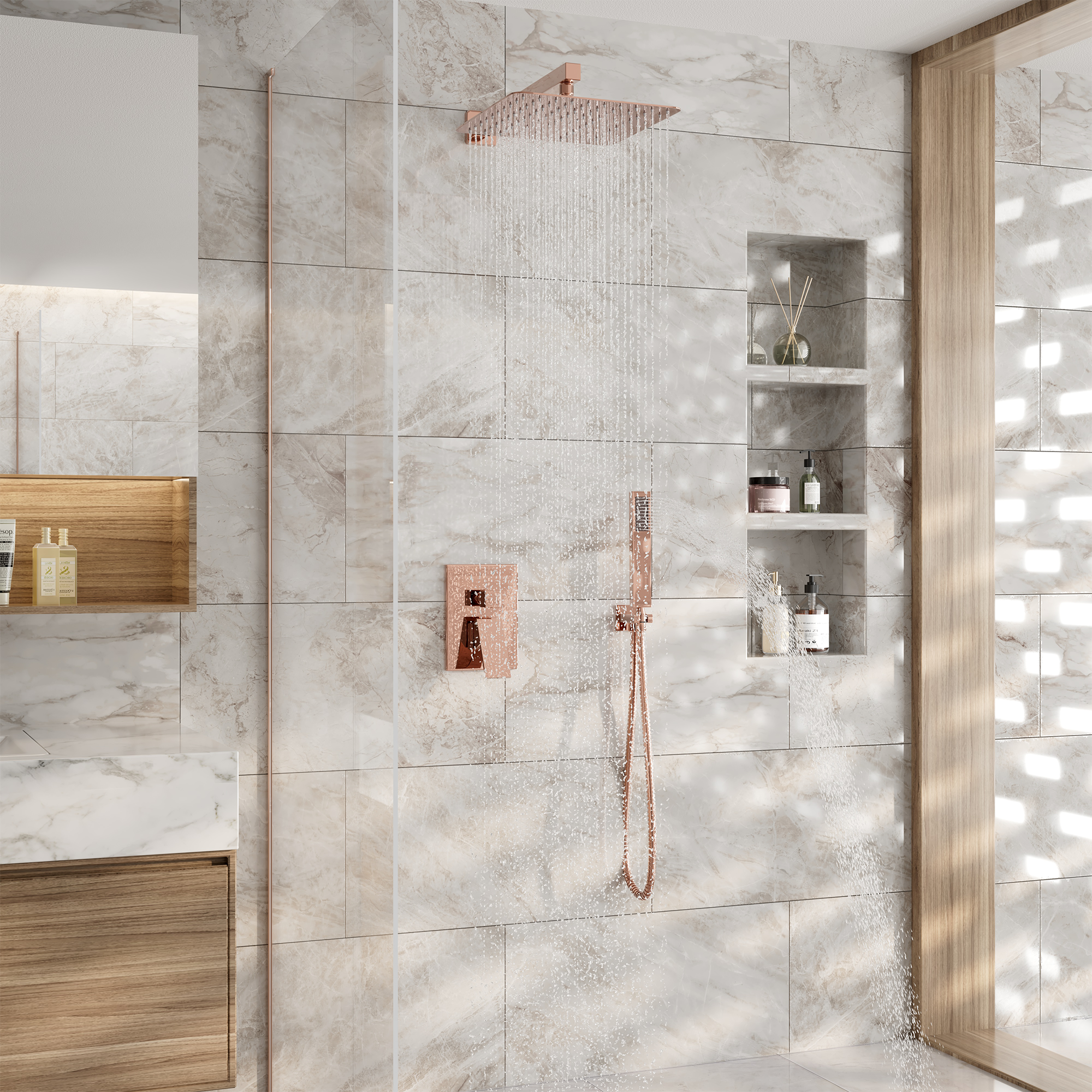 10" 2-Function Wall Mount Shower System with CUPC Certified Valve