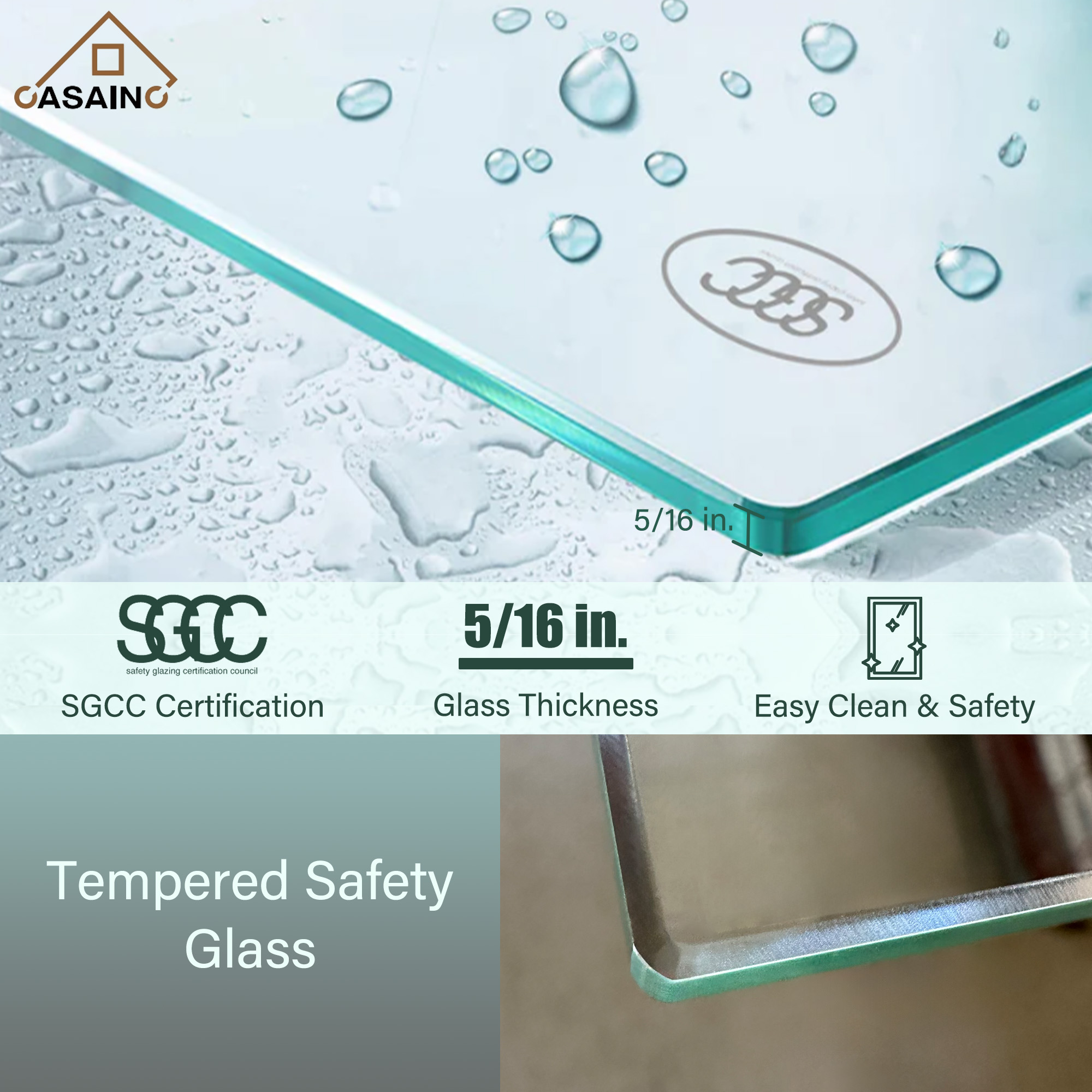 60"x76" Double Sliding Frameless Shower Door in Matte Black/Brushed Nickel/Chrome, Rounded Corners Tempered Glass with SGCC Certification, Reversible Design