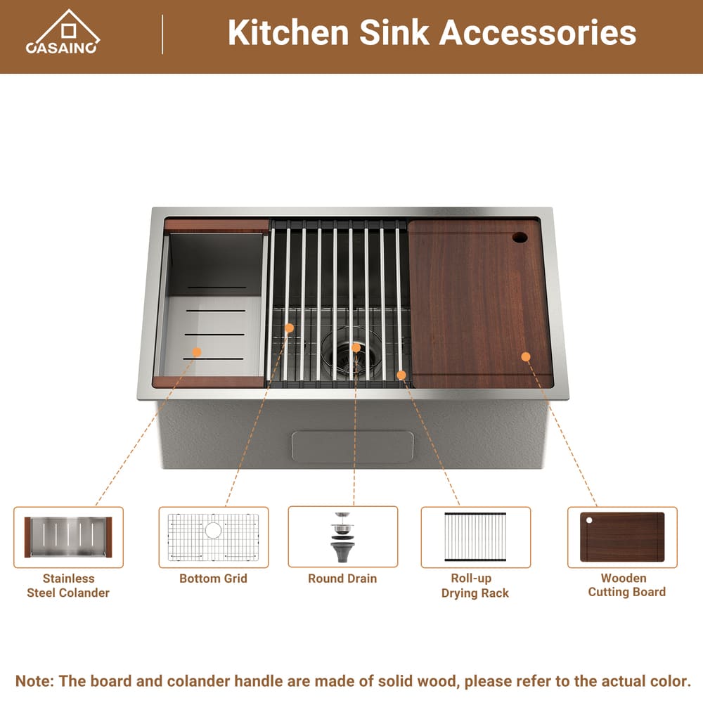 copy Stainless Steel Workstation Sink & Faucet Set black