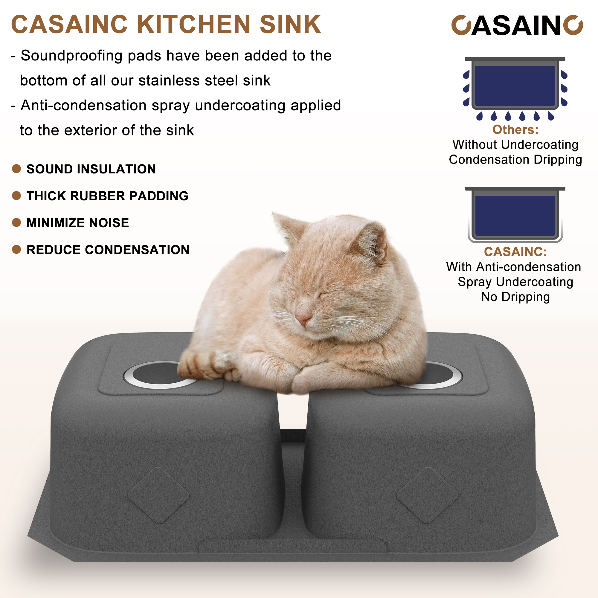 32 inch SUS304 Stainless Steel Single Bowl Undermount Workstation Kitchen Sink 18 gauge