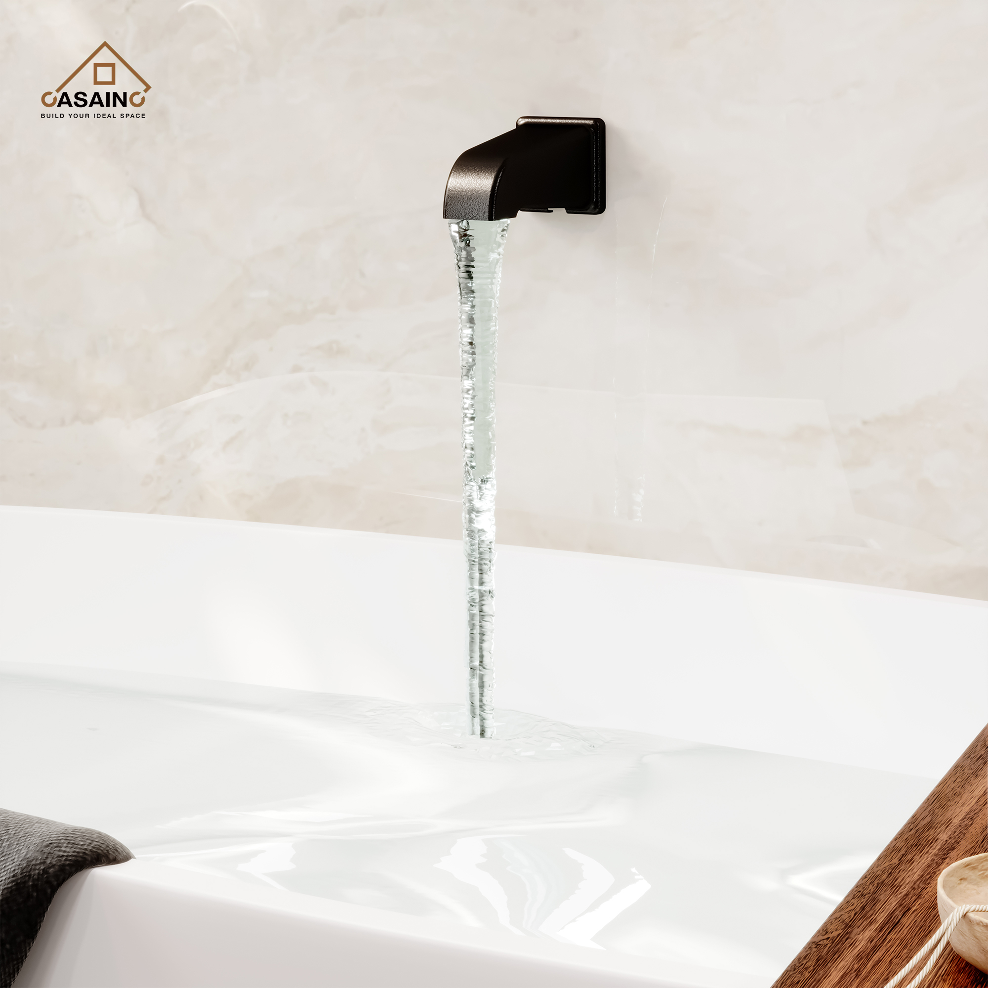 Single Handle 2-Function Tub and Shower Faucet 1.8 GPM in Spot Defense Matte Black