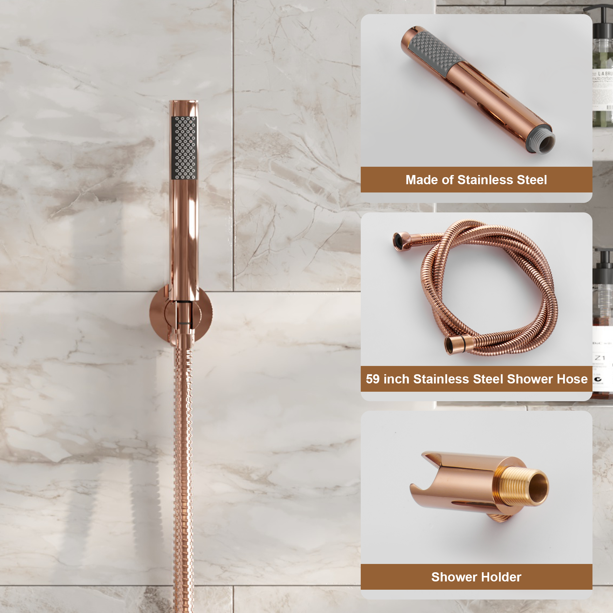 10" High-Pressure Round Shower System with Pressure Balance Valve