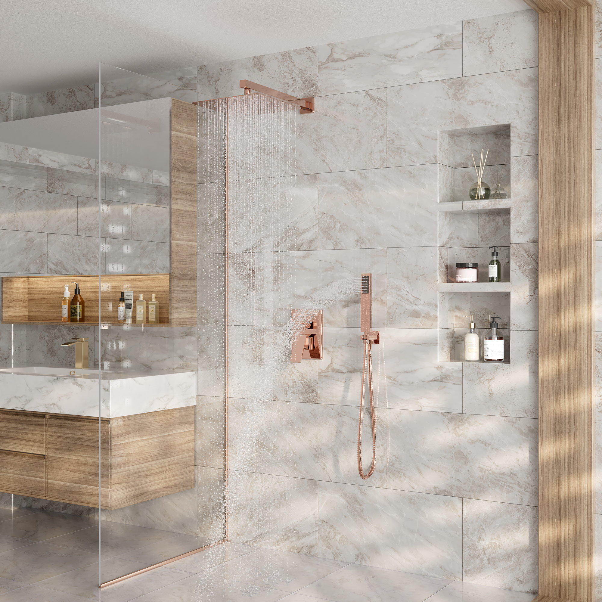 10" 2-Function Wall Mount Shower System with CUPC Certified Valve