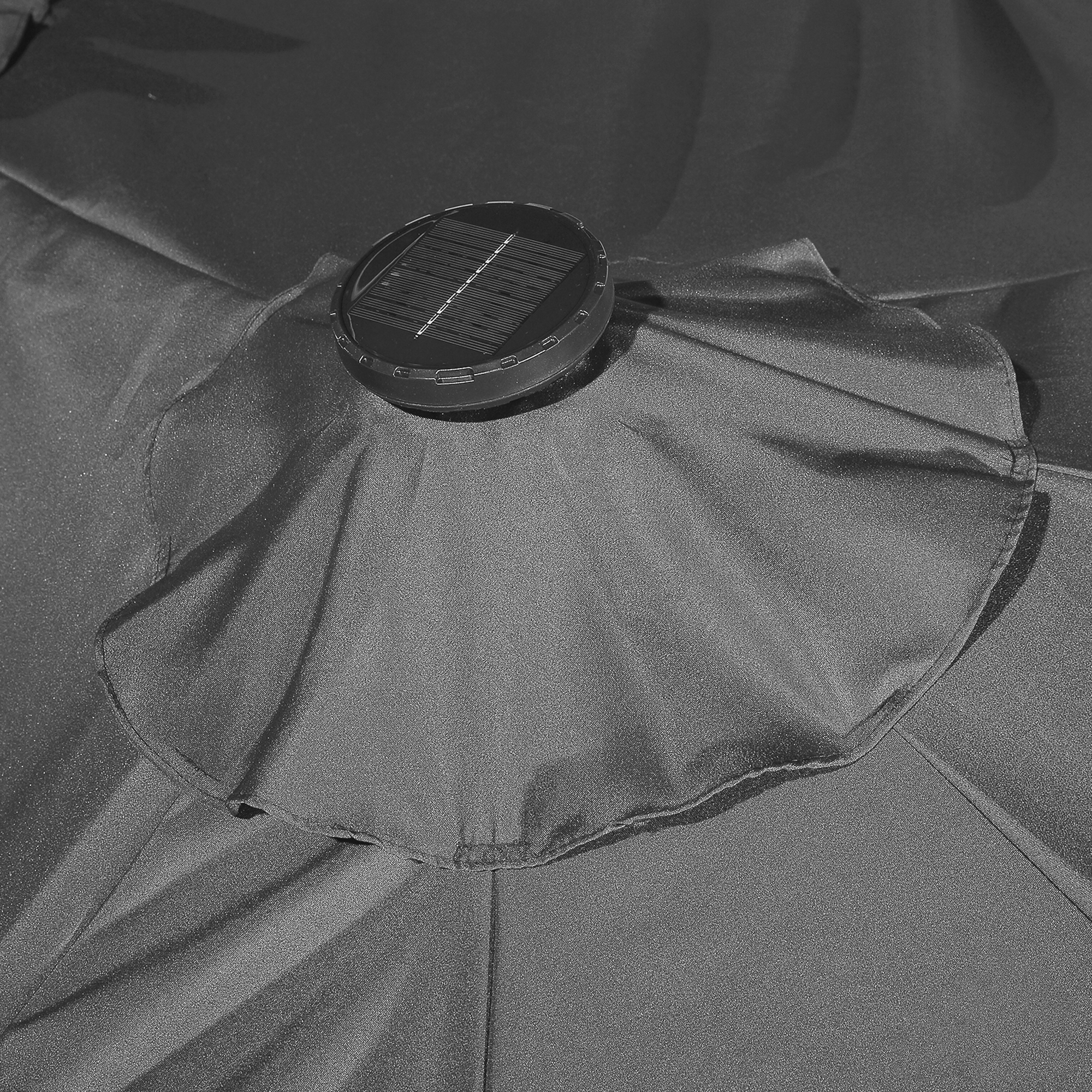 15ft Patio Steel Rectangular Double-Sided Market Umbrella With Base, Classic Design or Solar LED Lights Options,UV Sun Protection & Easy Crank for Deck Pool Patio.