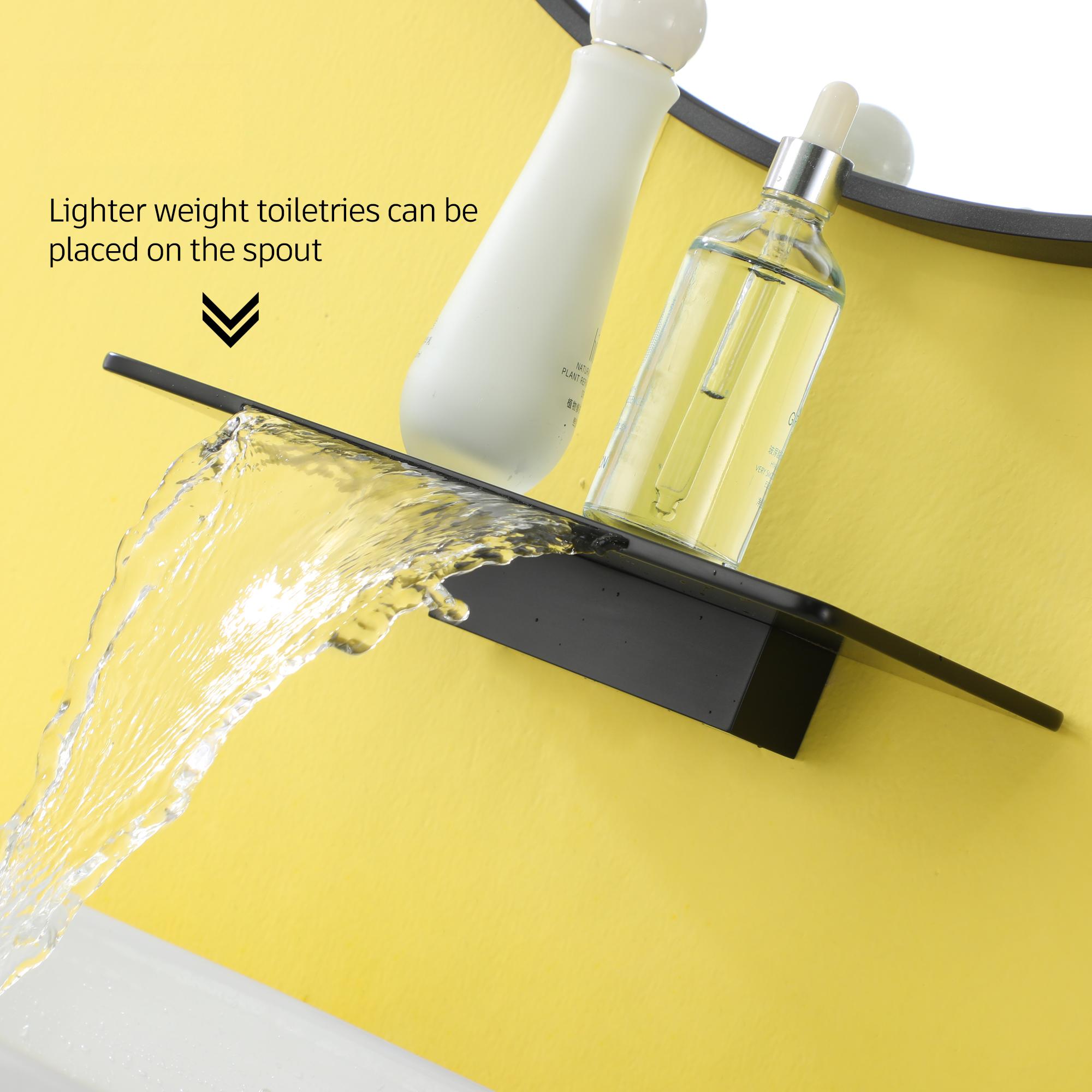 Wall Mounted Single Handle Solid Brass Lavatory Bathroom Faucet with Rough-In Valve