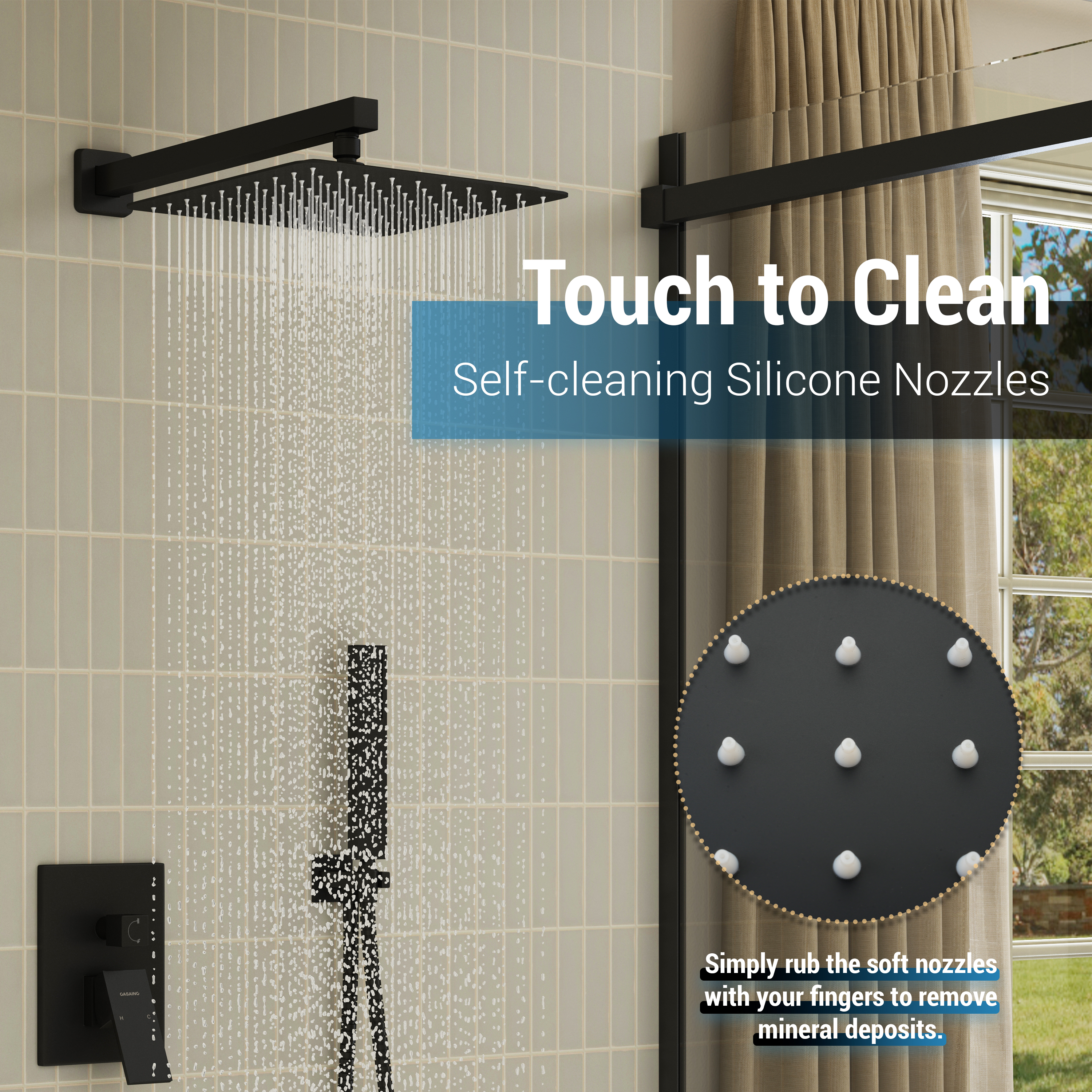 10-inch ADA Compliant Shower System with Handheld Shower