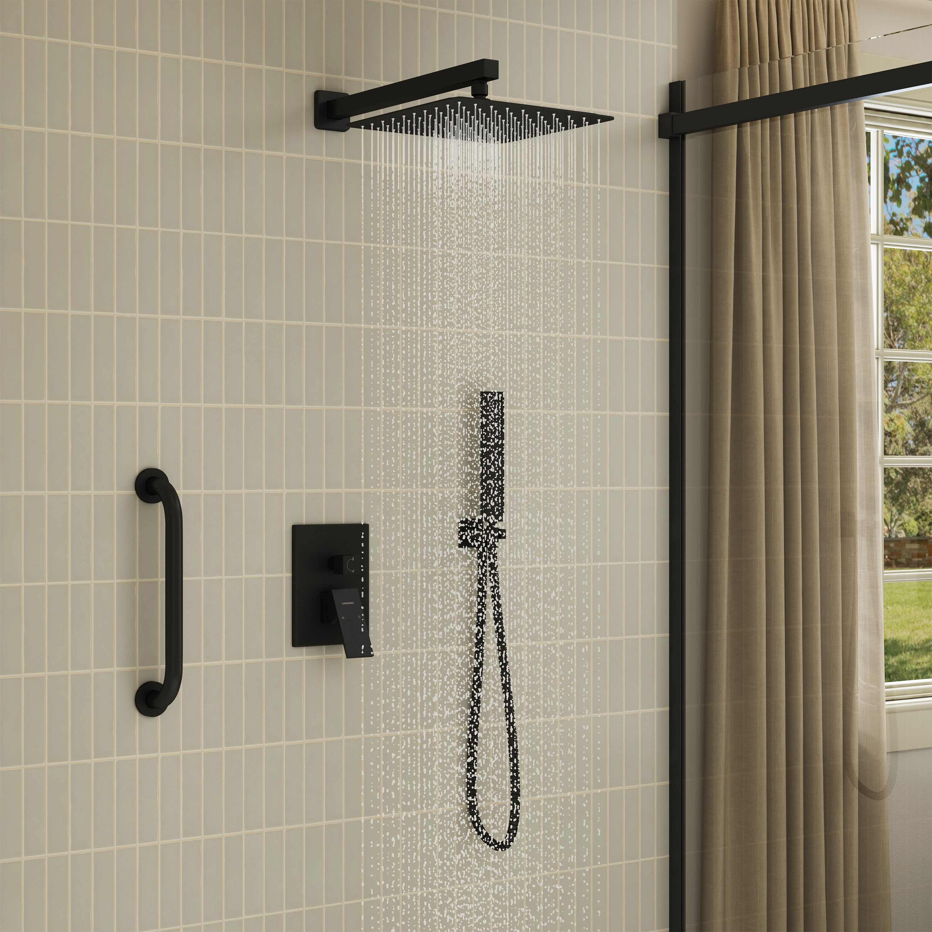 10-inch ADA Compliant Shower System with Handheld Shower