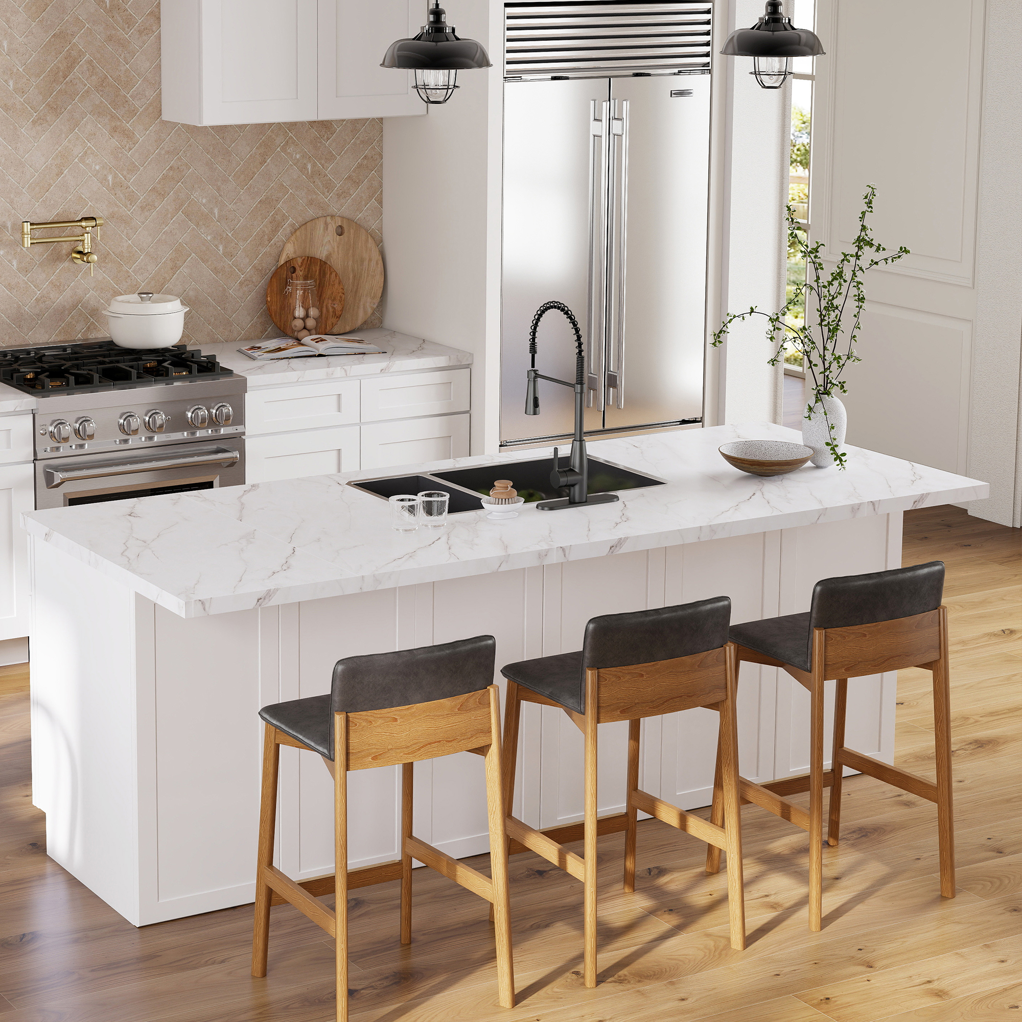 White Shaker RTA 18"W x 24"D x 34.5"H Base Cabinet with 1 Drawer and 1 Door