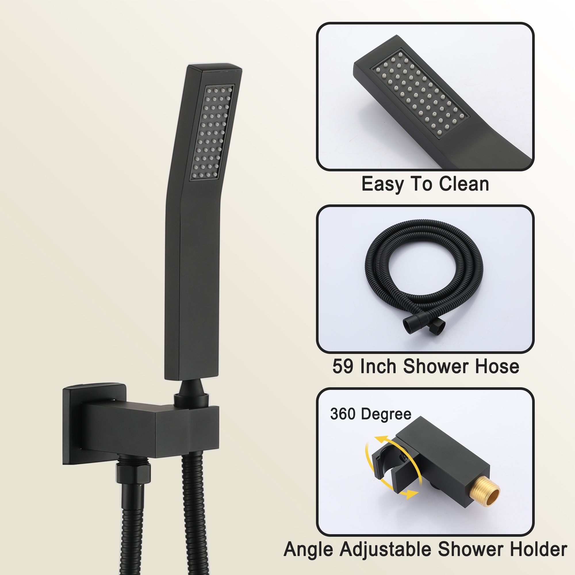 10-Inch Stainless Steel Shower System with 4 Body Jets