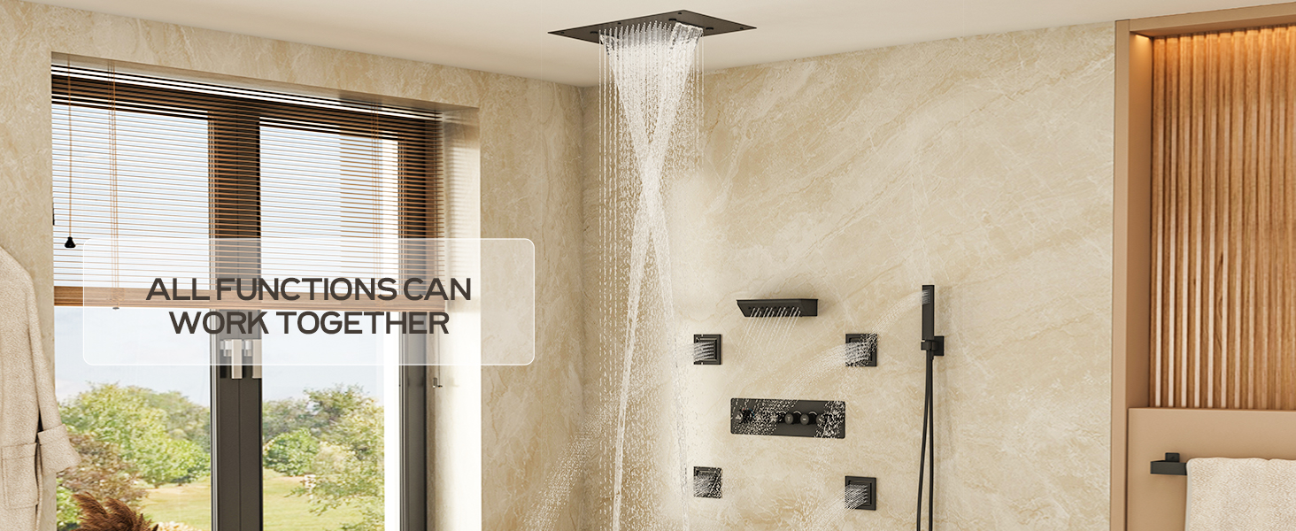 Luxury Shower System with Body Sprays