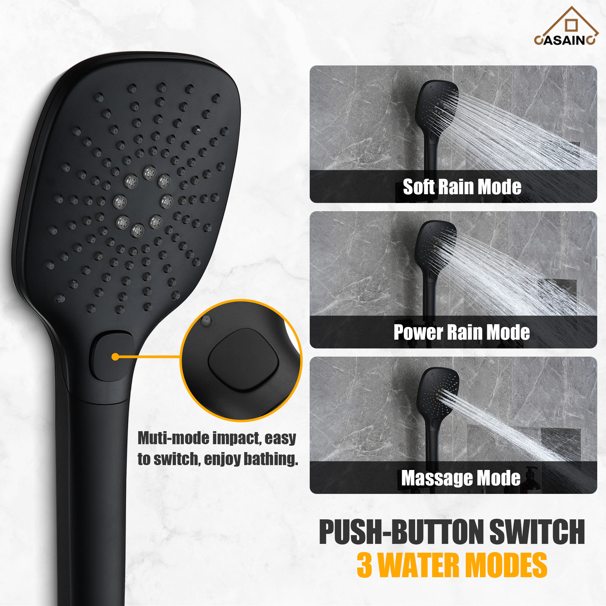 Hand showers: Spray modes at the touch of a button