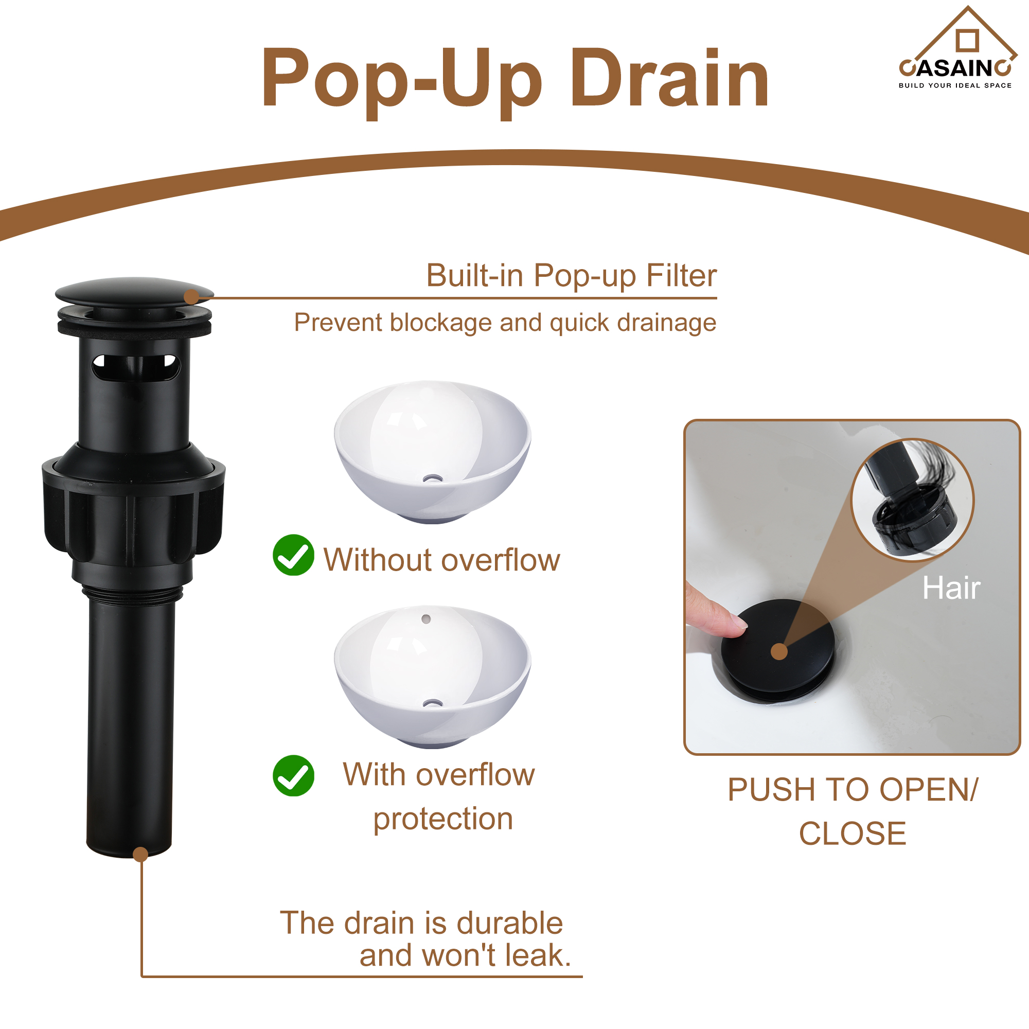 Premium 4-Inch Bathroom Vanity Faucet Set with Dual Handles, Matte Black Finish