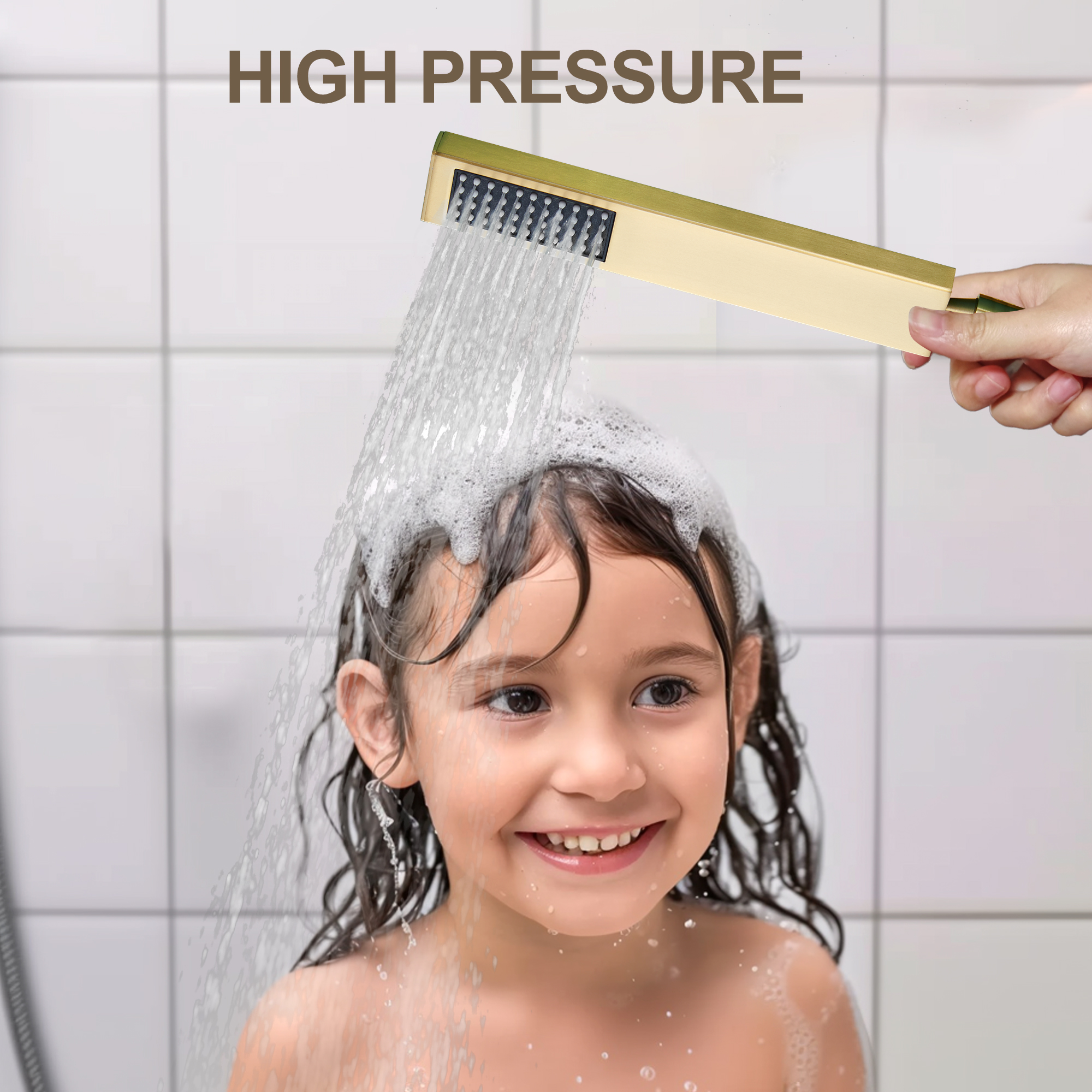 12" Thermostatic LED Shower System Wall-Mount Rain Showerhead with 6 Body Jets