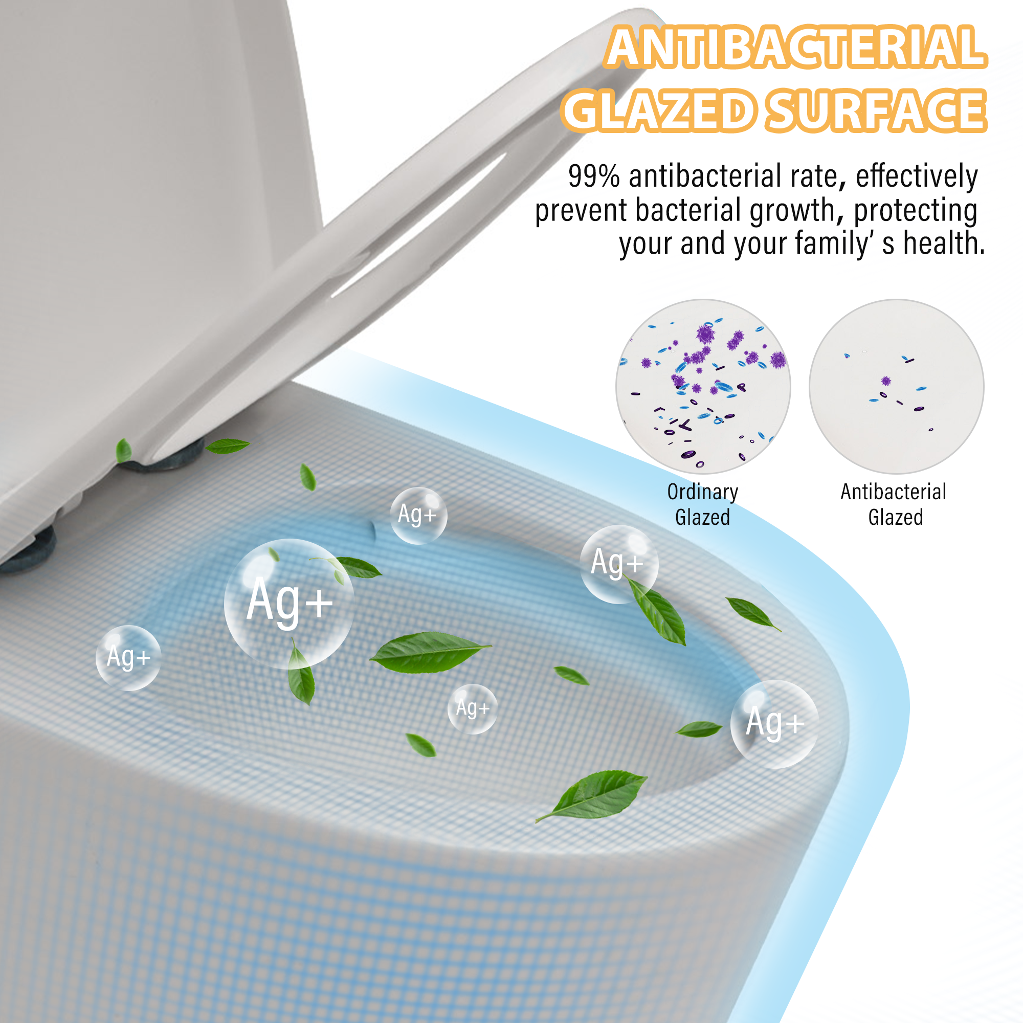 Floor-Mounted Elongated Ceramic Toilet with Seat 1.28 GPF Single Flush