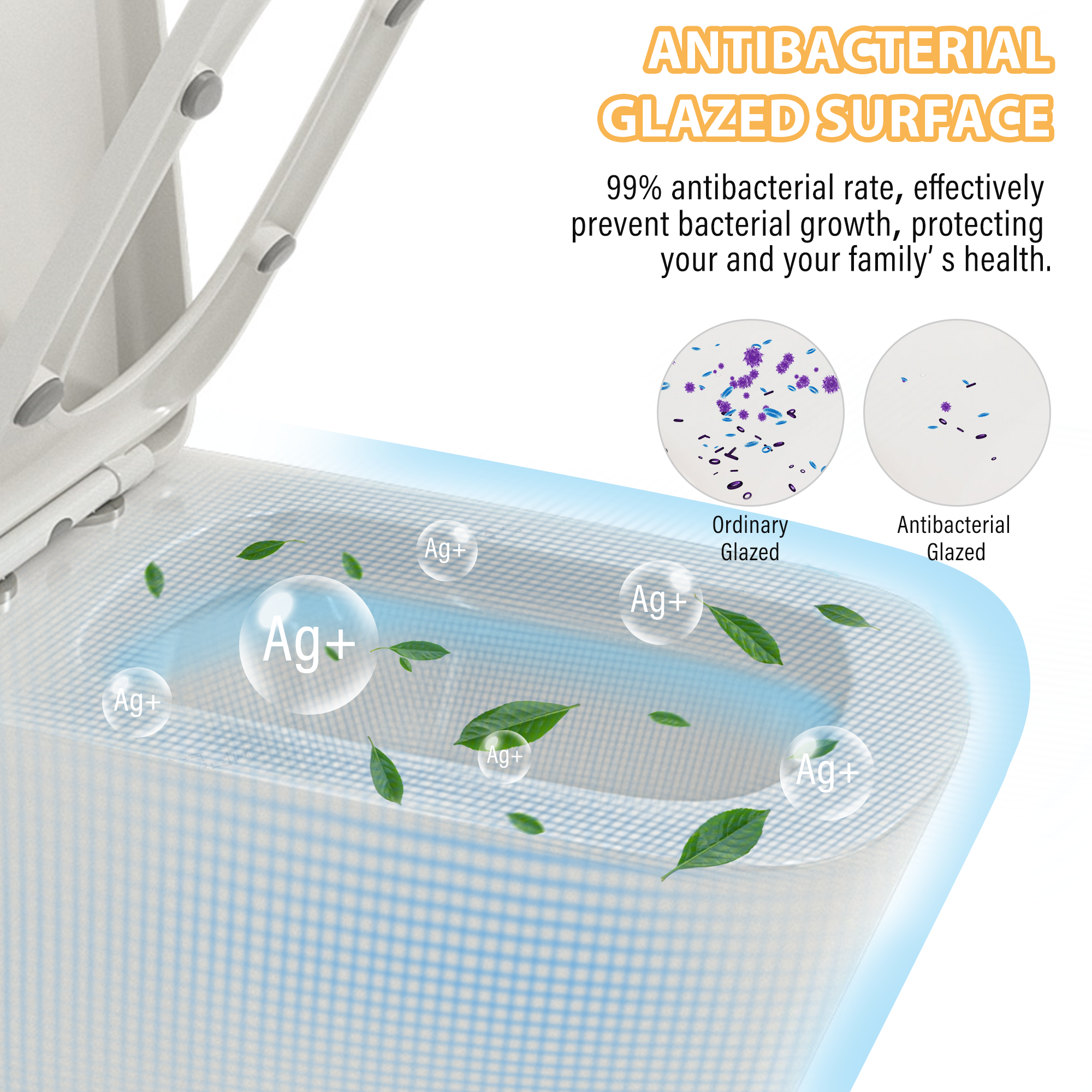 Ceramic Floor-Mounted One-Piece Toilet with 1.28 GPF Single Flush
