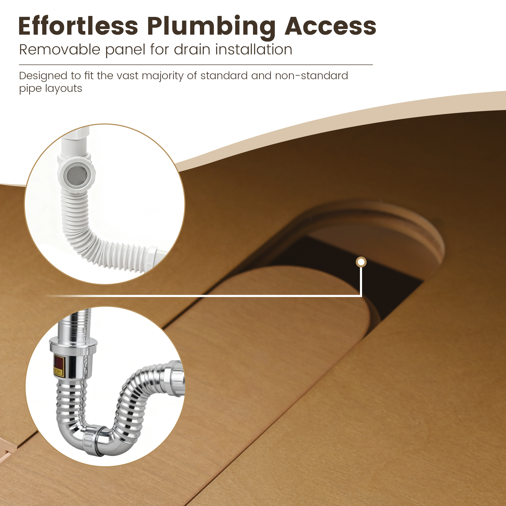 36" Freestanding Bathroom Vanity with Engineered Stone Top