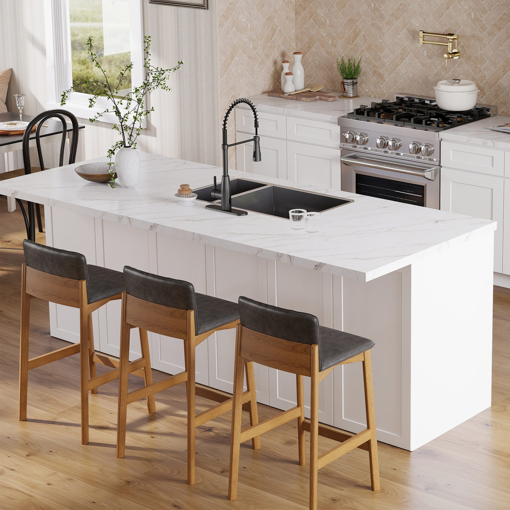 White Shaker RTA 18"W x 24"D x 34.5"H Base Cabinet with 1 Drawer and 1 Door