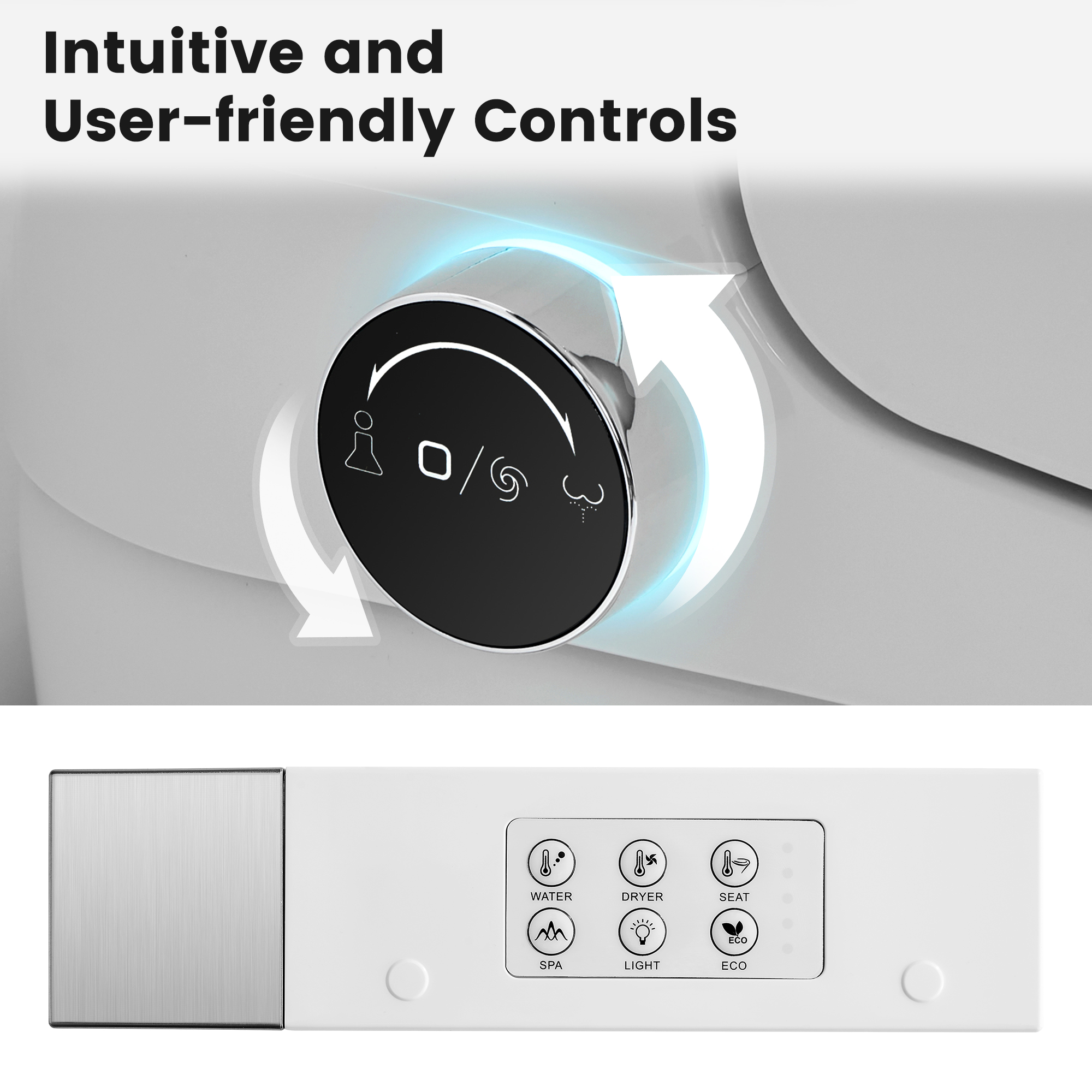 LED Display Screen Smart Toilet with Heated Seat & UV Sterilization