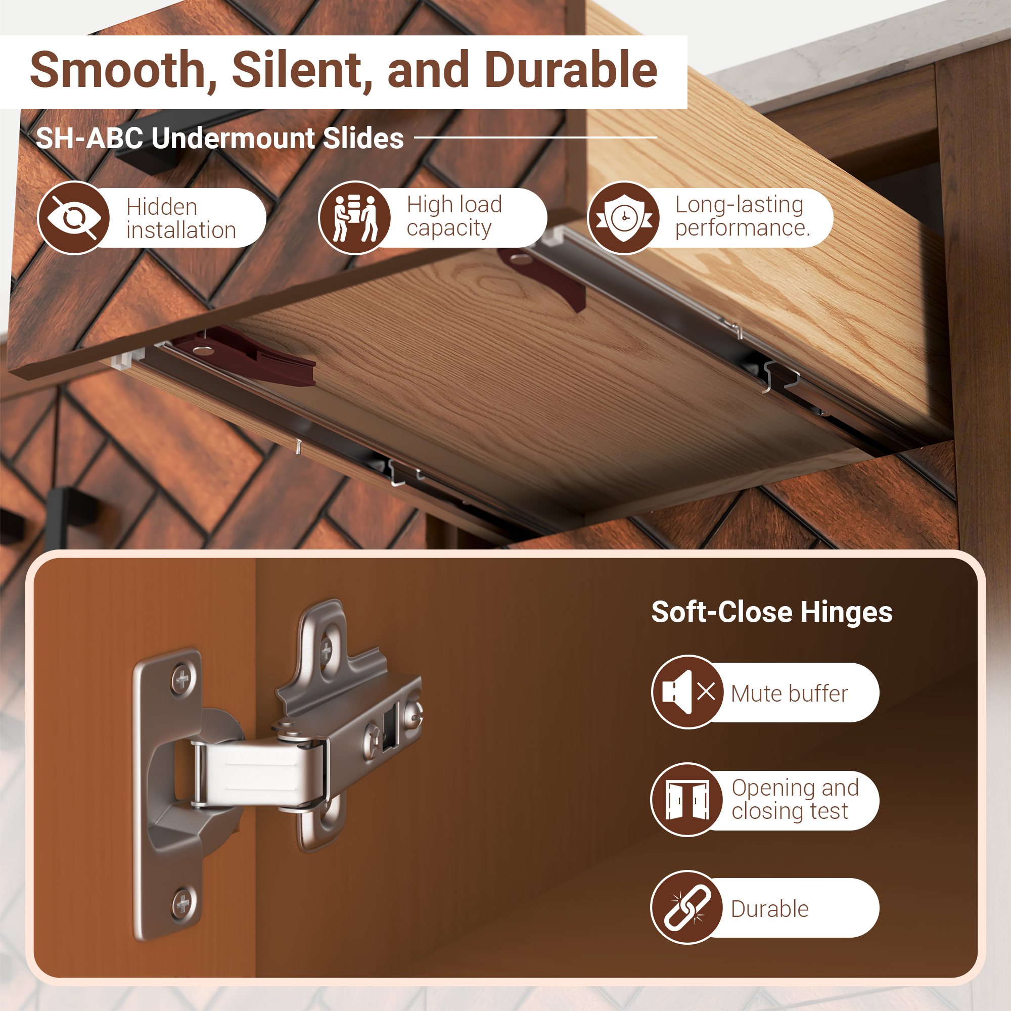 84-inch Freestanding Bathroom Vanity with Double Sink and Engineering Stone Top