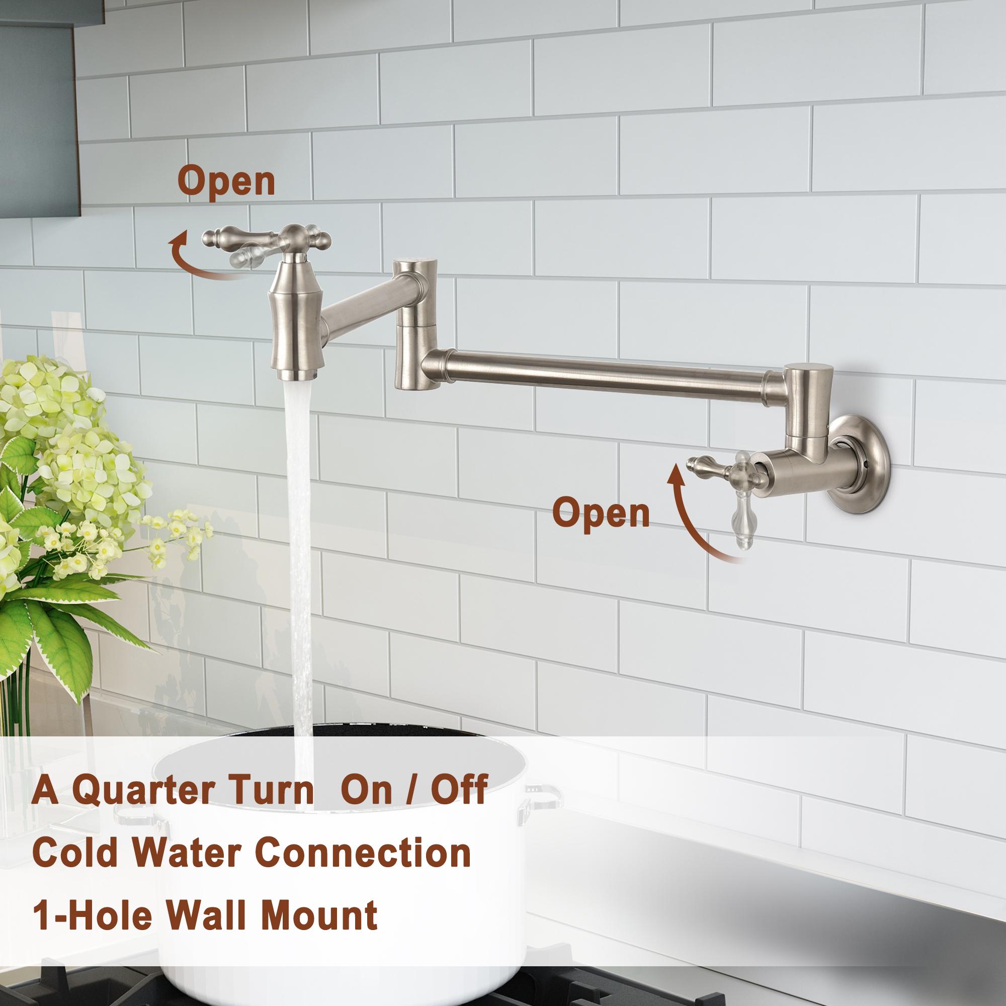 Retro Solid Brass Folding Kitchen Faucet with Aerated High-Flow Water