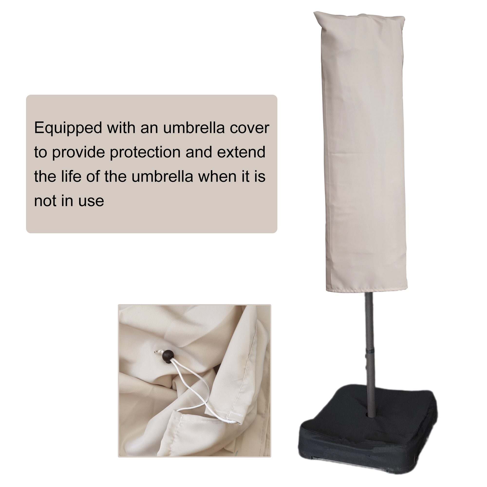 15ft Patio Steel Rectangular Double-Sided Market Umbrella With Base, Classic Design or Solar LED Lights Options,UV Sun Protection & Easy Crank for Deck Pool Patio.