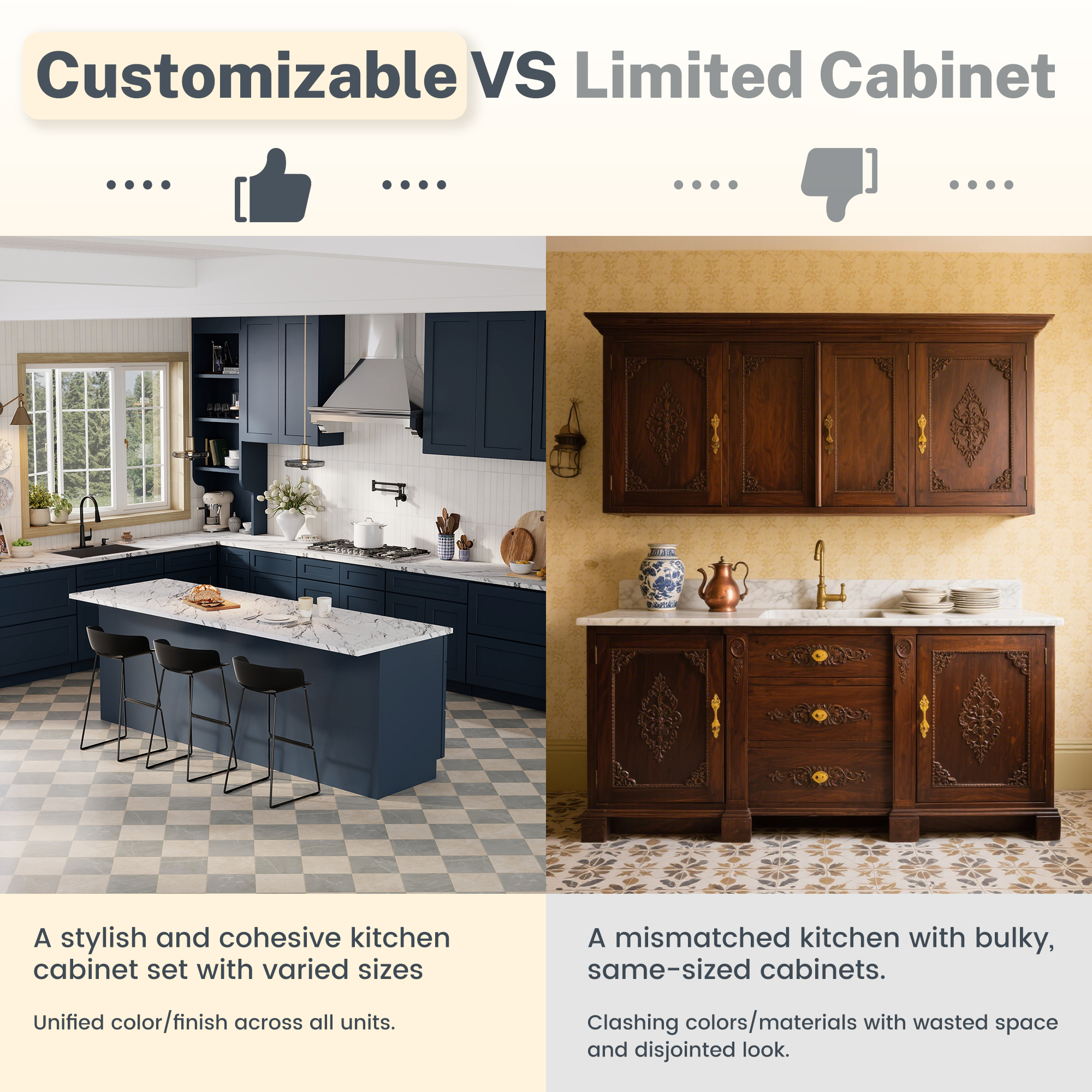 CASAINC Cyber Grey Kitchen Cabinets