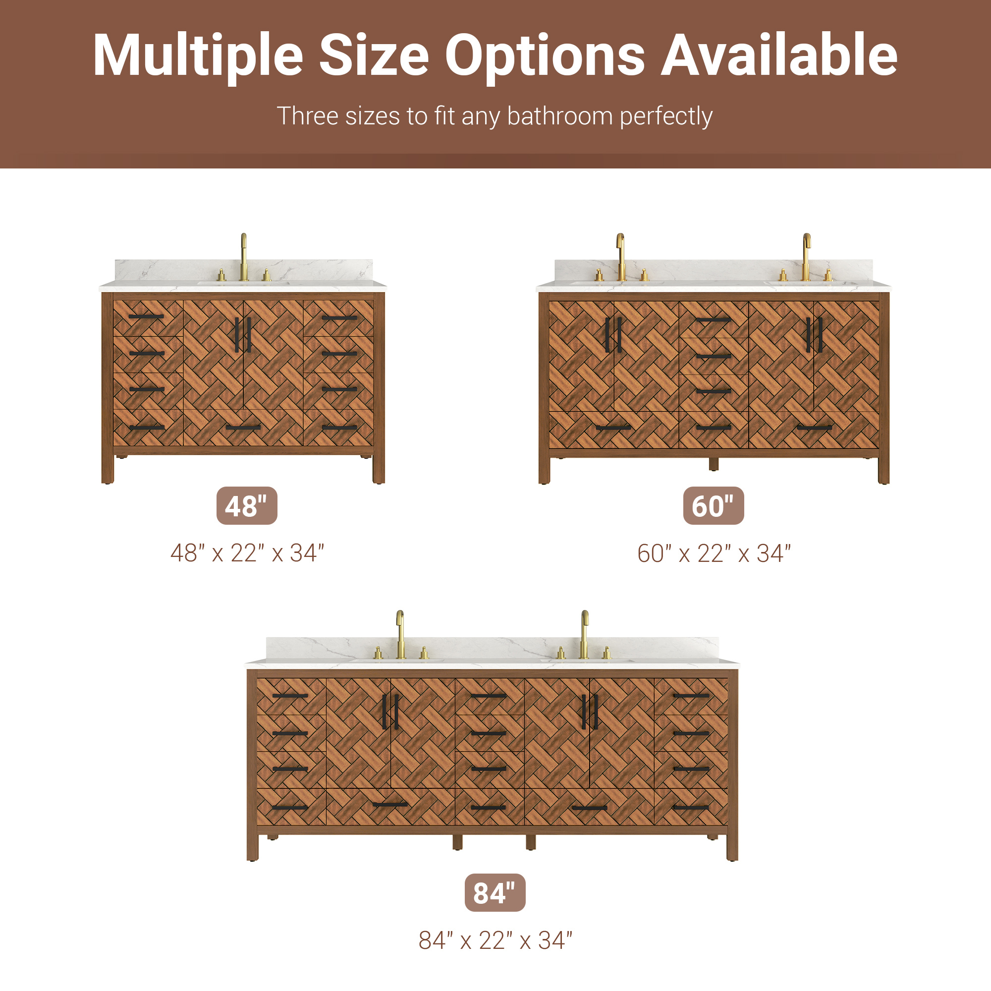 48" Bathroom Vanity with Engineering Stone Top & Single Sink