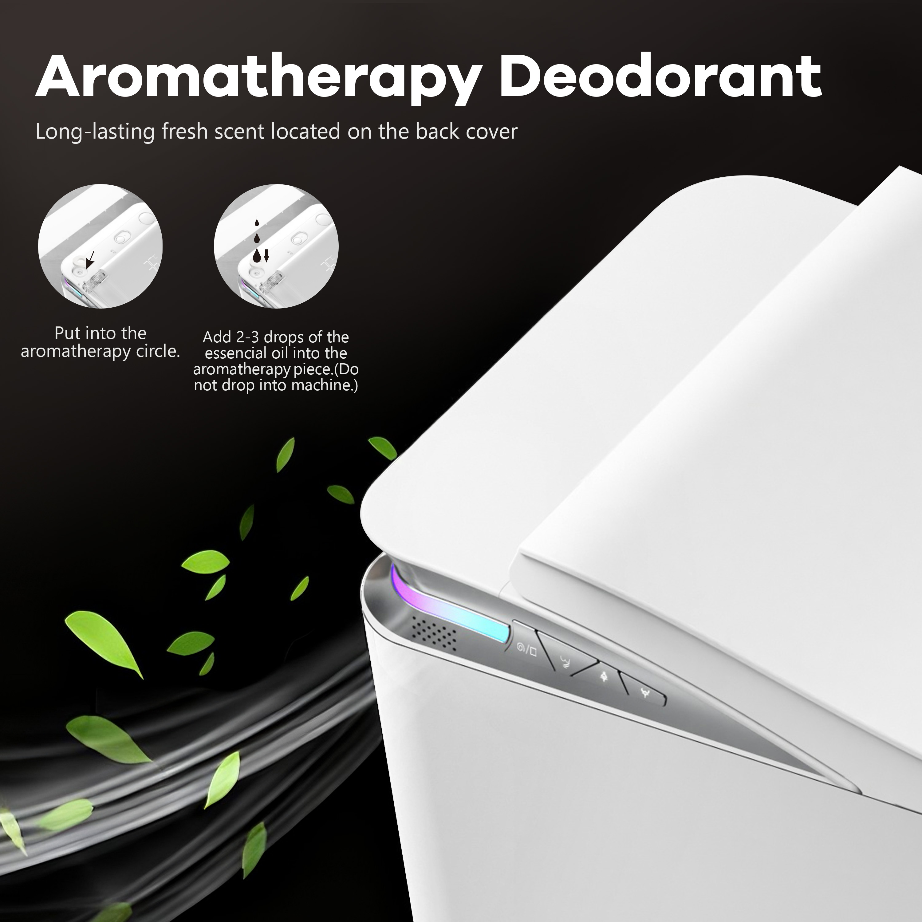 One-Piece Chair Height Elongated Smart Bidet Toilet with Auto Lid, Foam Shield Protection & Dual Flush