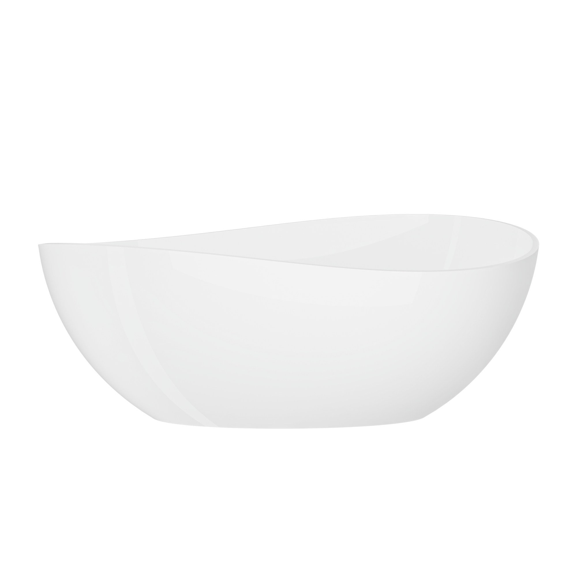 63" Unique Shaped Solid Surface Freestanding Bathtub with Warm-Touch Insulation