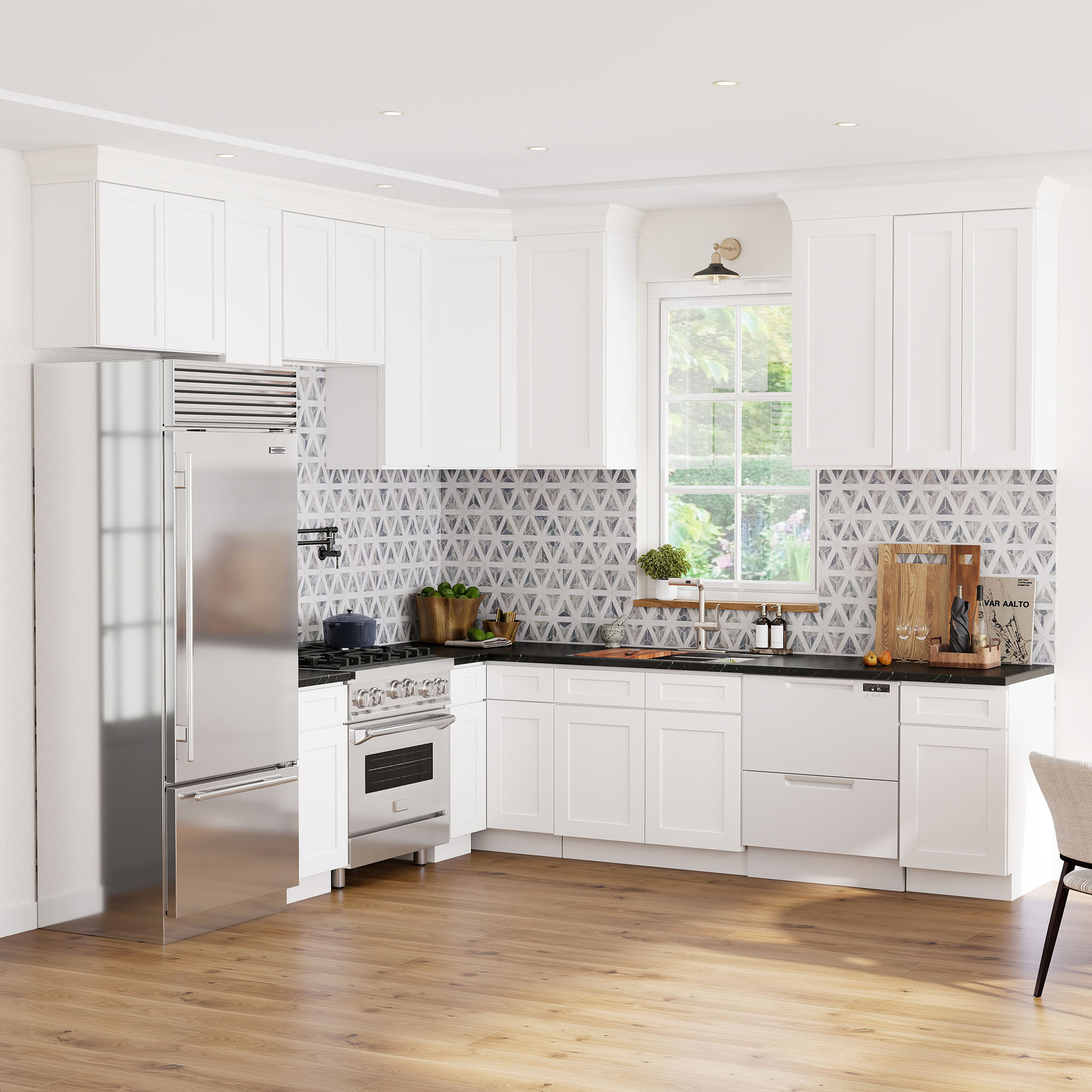 RTA Kitchen Cabinets White Shaker Style Complete DIY Set