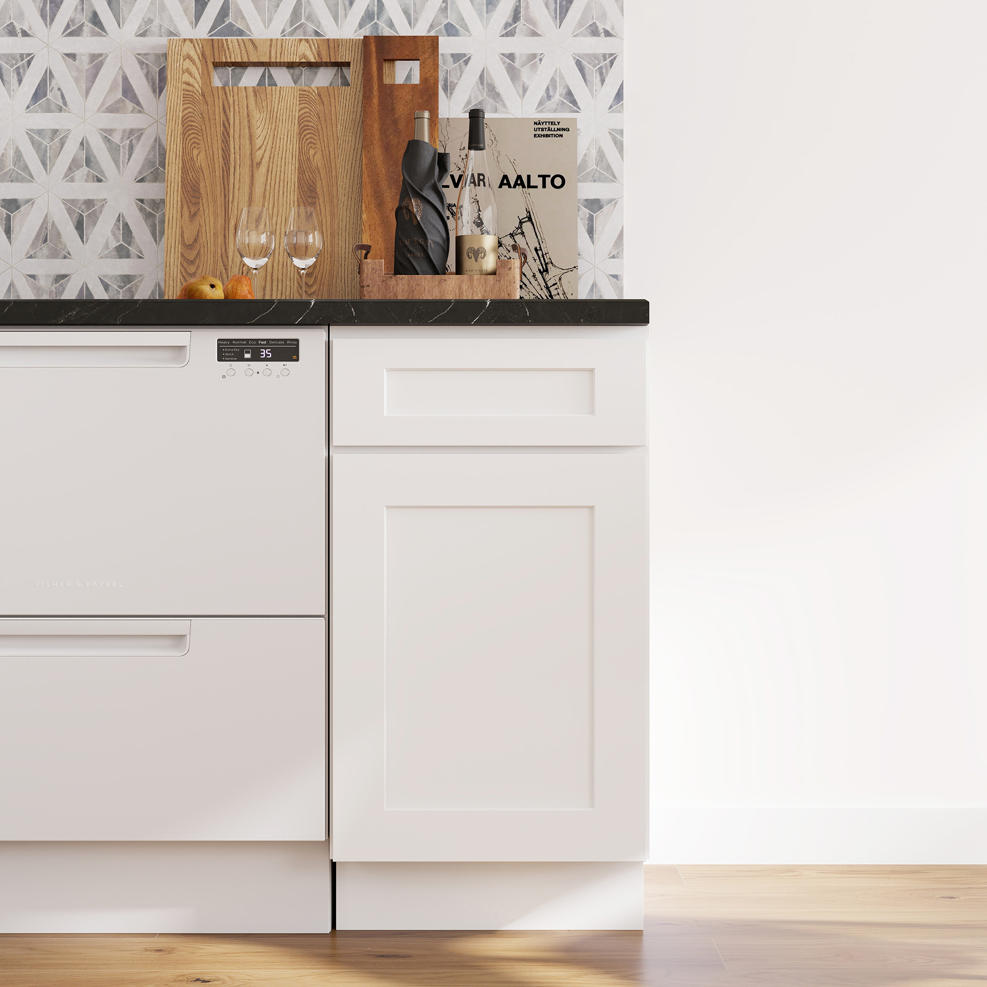 RTA Kitchen Cabinets White Shaker Style Complete DIY Set