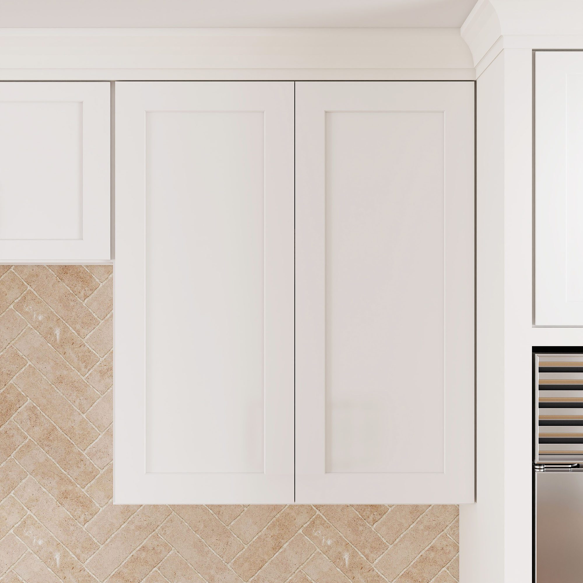 White Shaker RTA Kitchen Cabinets Complete Set for DIY Install