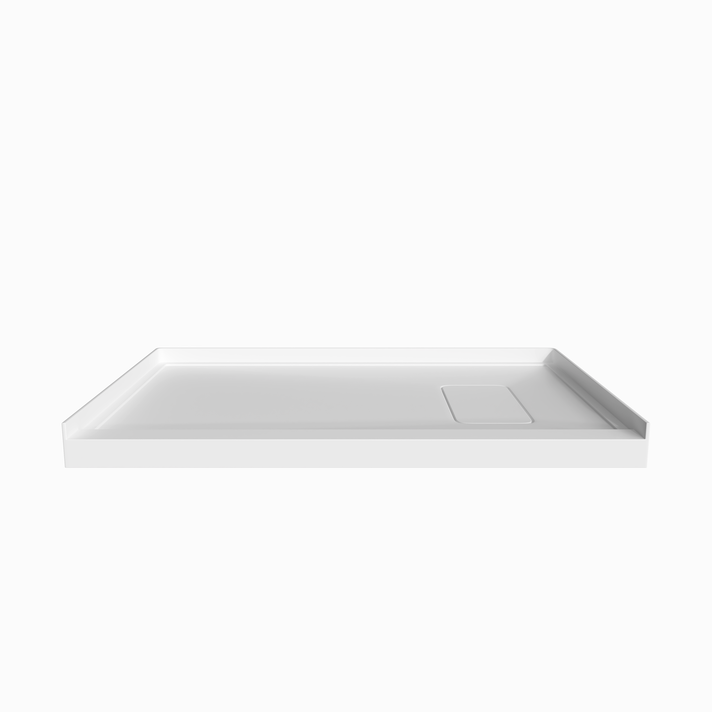 48"x32" Ultra Arma Stone Solid Surface Shower Base with Right Drain