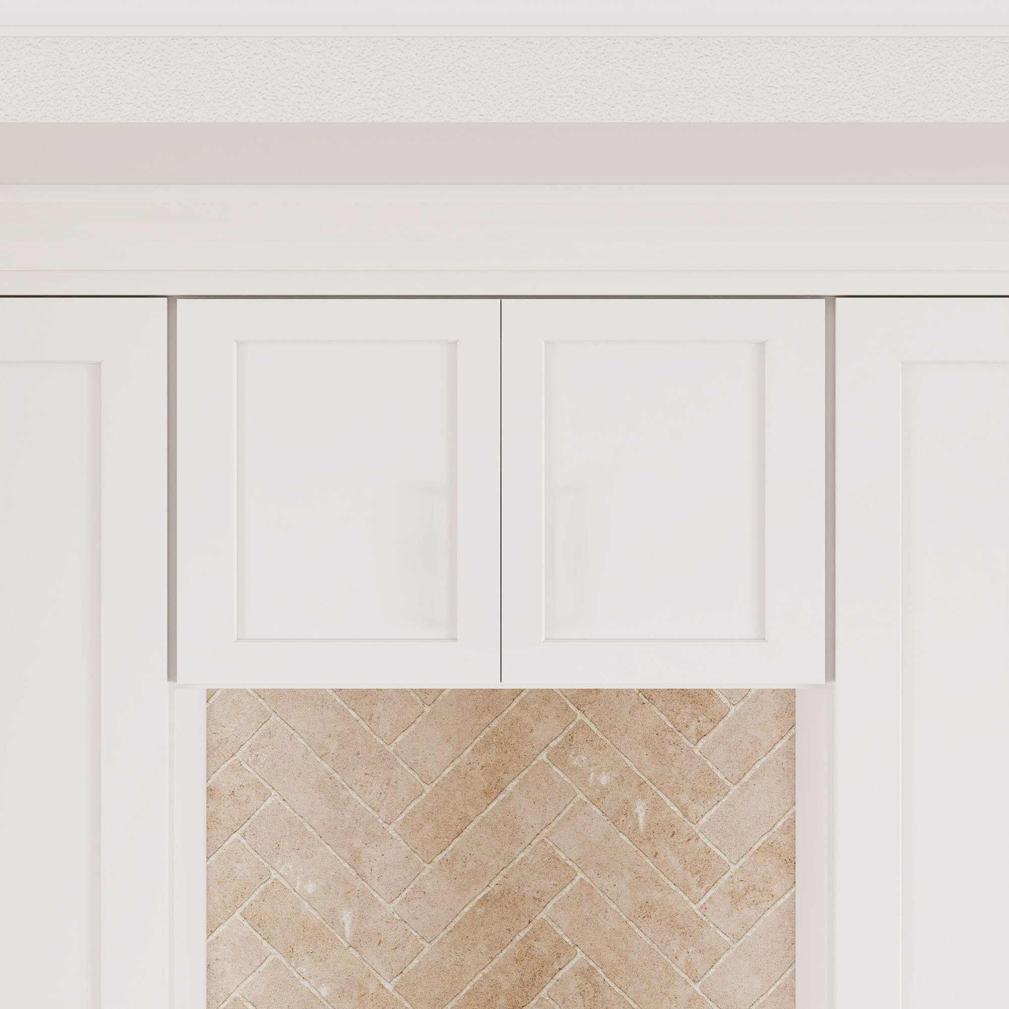 White Shaker RTA Kitchen Cabinets Complete Set for DIY Install