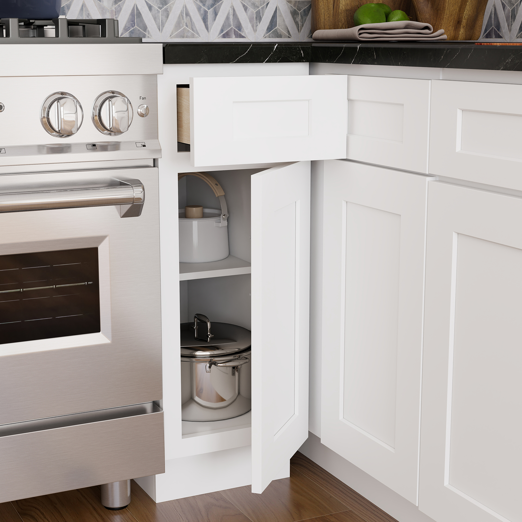 RTA Kitchen Cabinets White Shaker Style Complete DIY Set