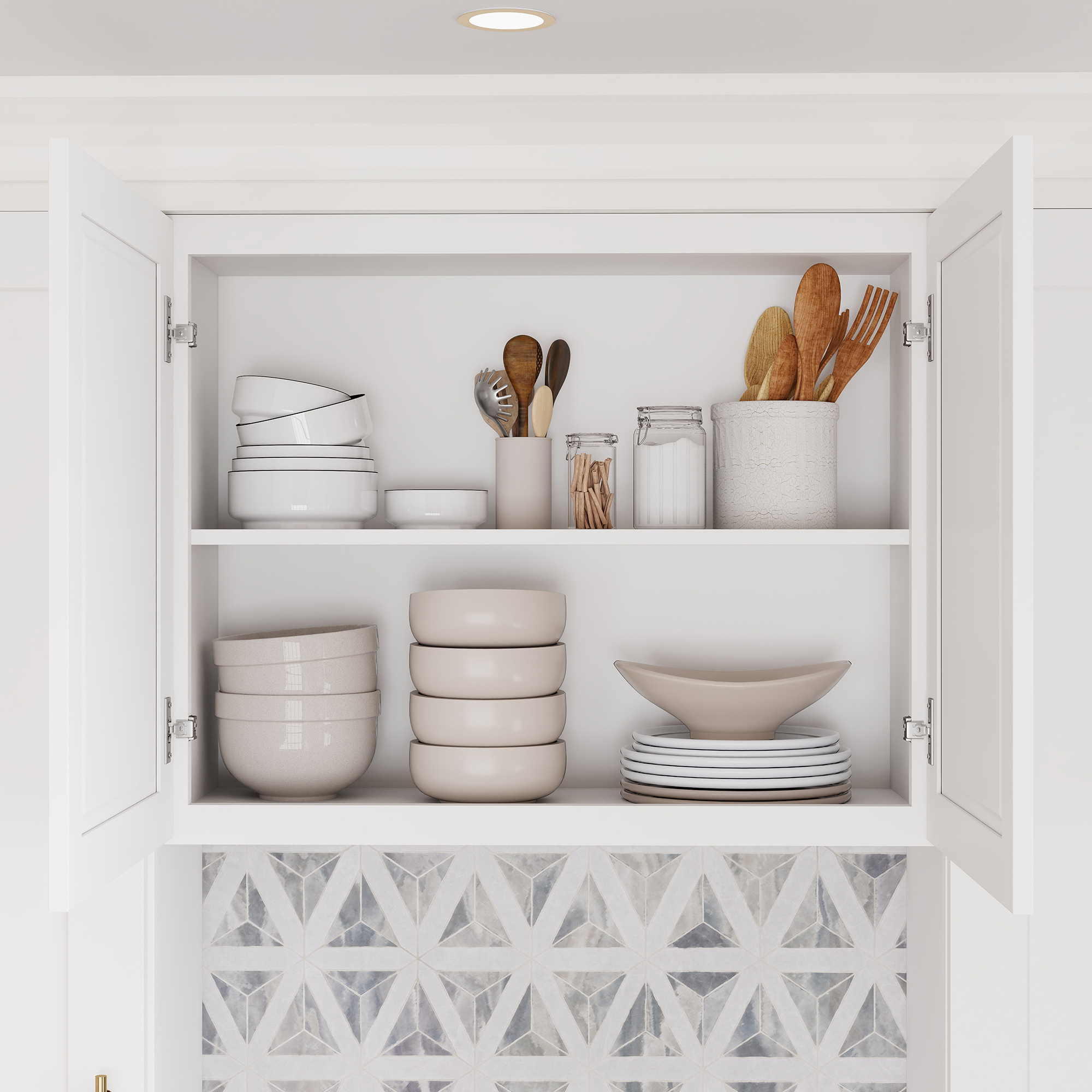 RTA Kitchen Cabinets White Shaker Style Complete DIY Set