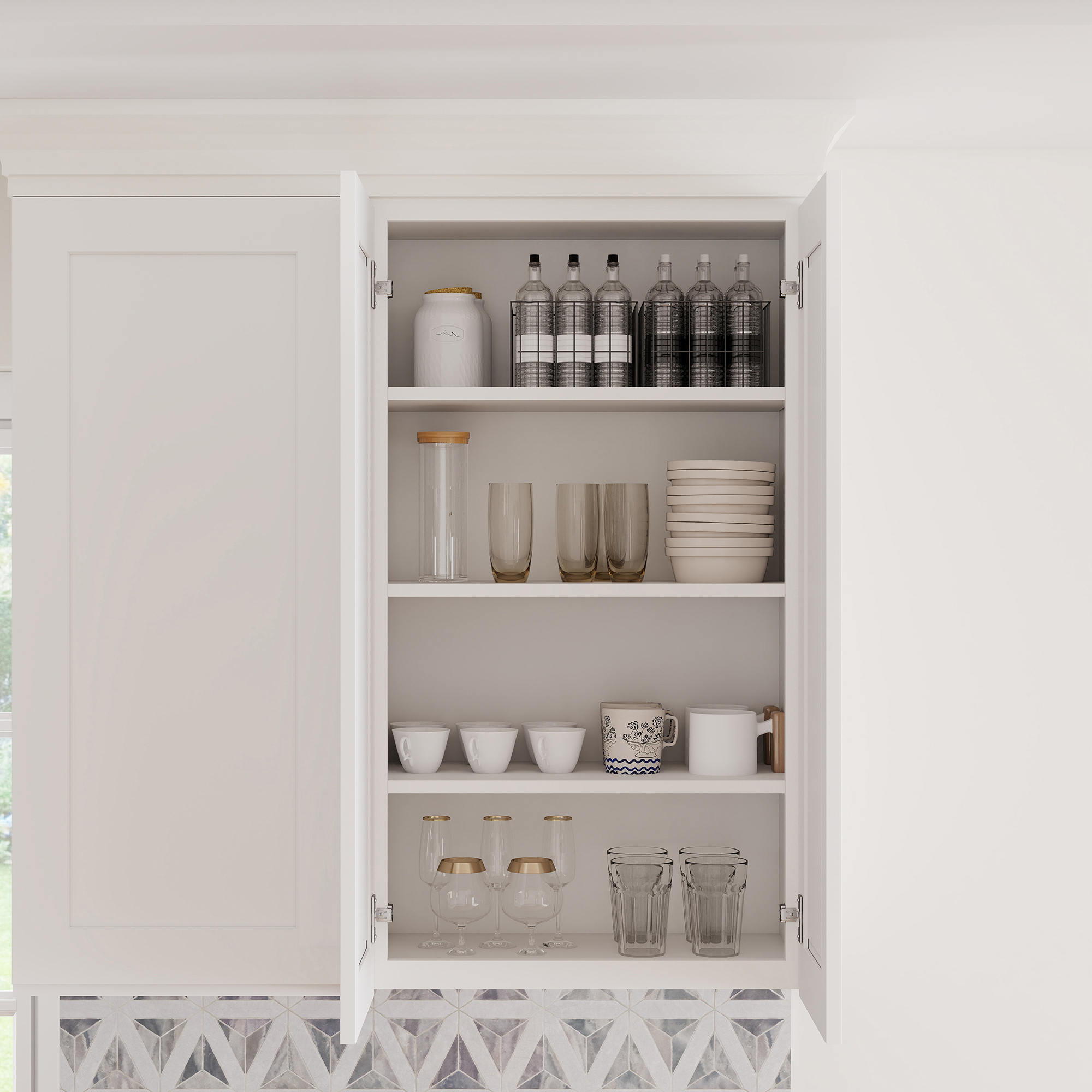 RTA Kitchen Cabinets White Shaker Style Complete DIY Set